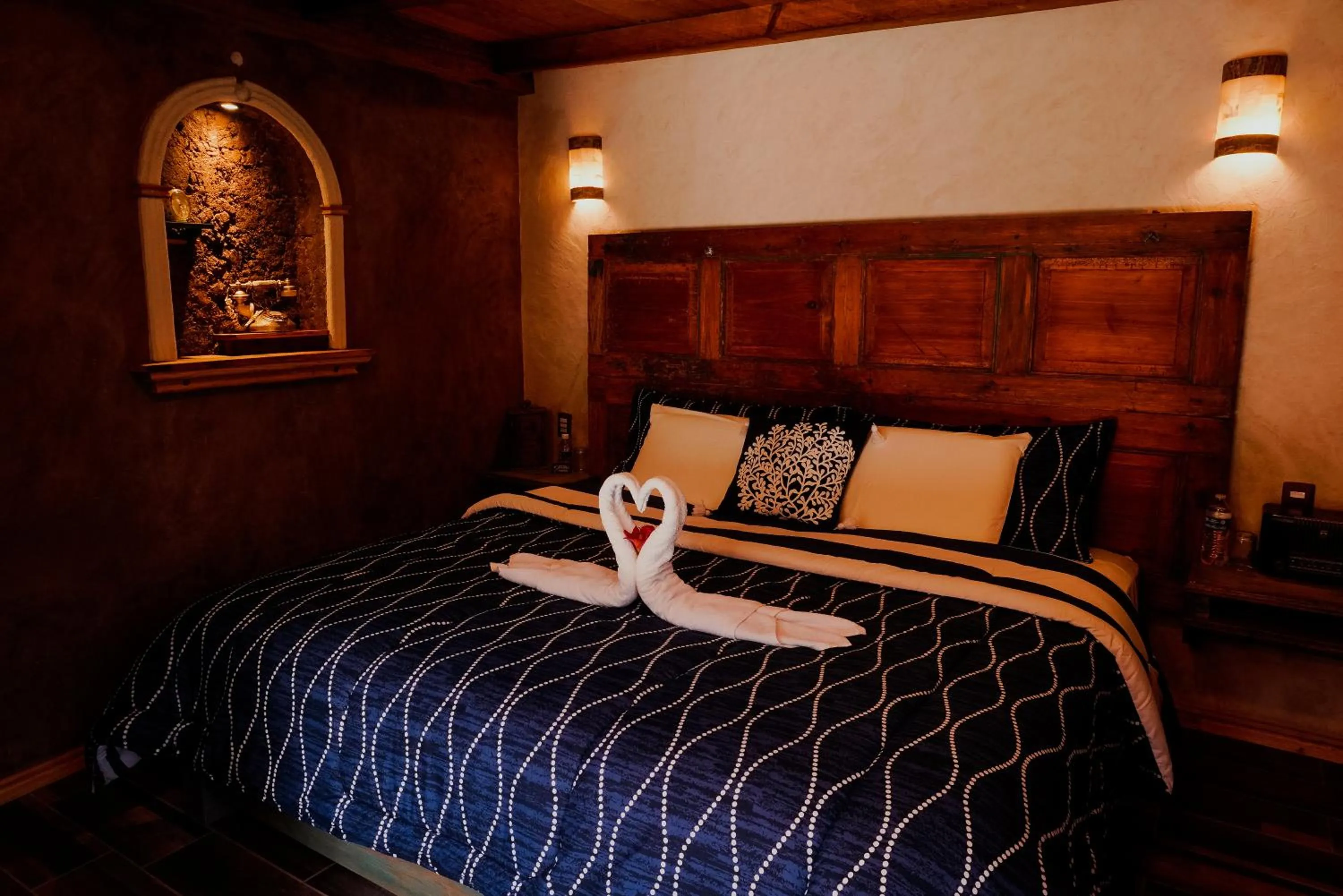 Bed in Hotel Casa de Gandhi