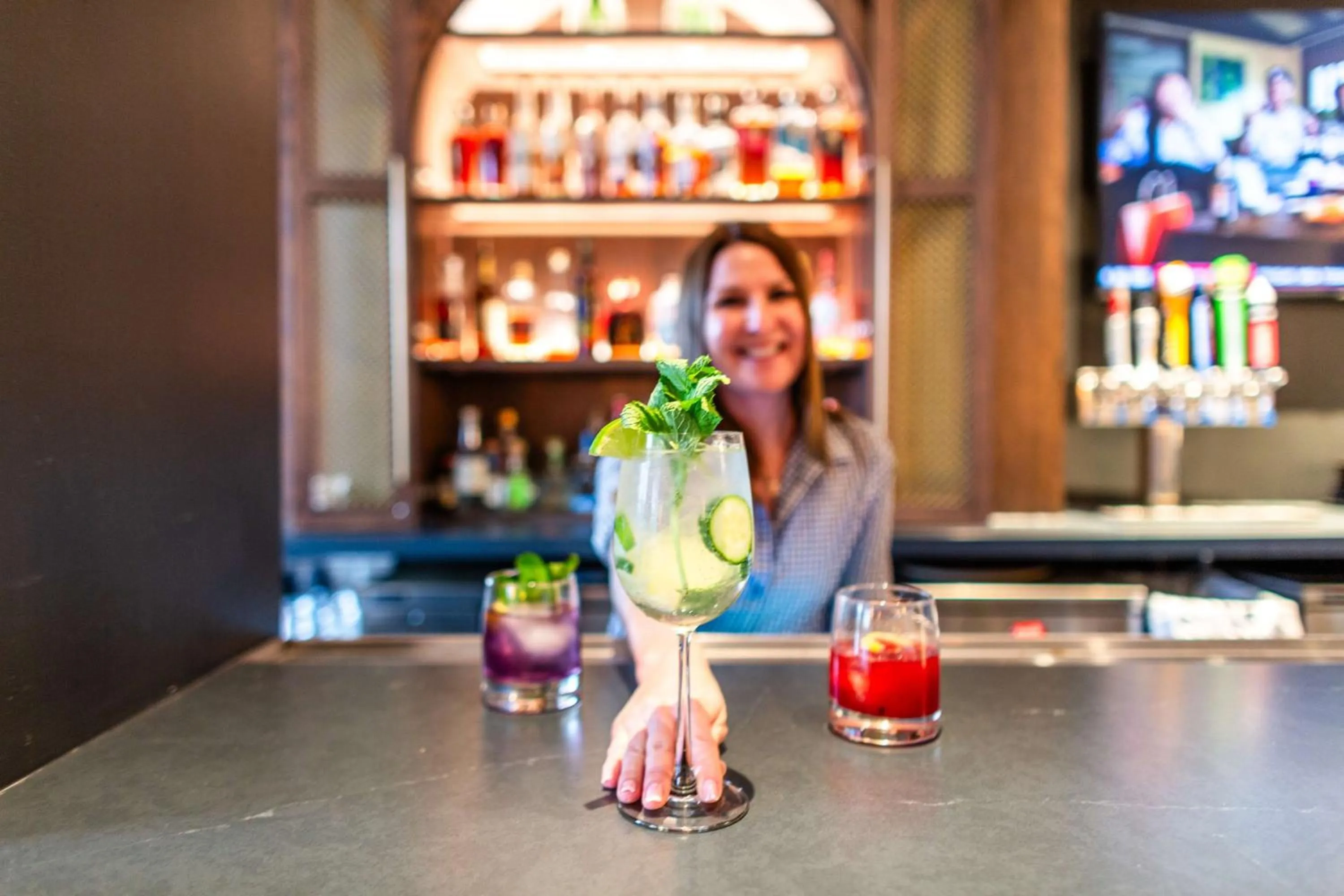 Dining area in Hilton Columbus/Polaris
