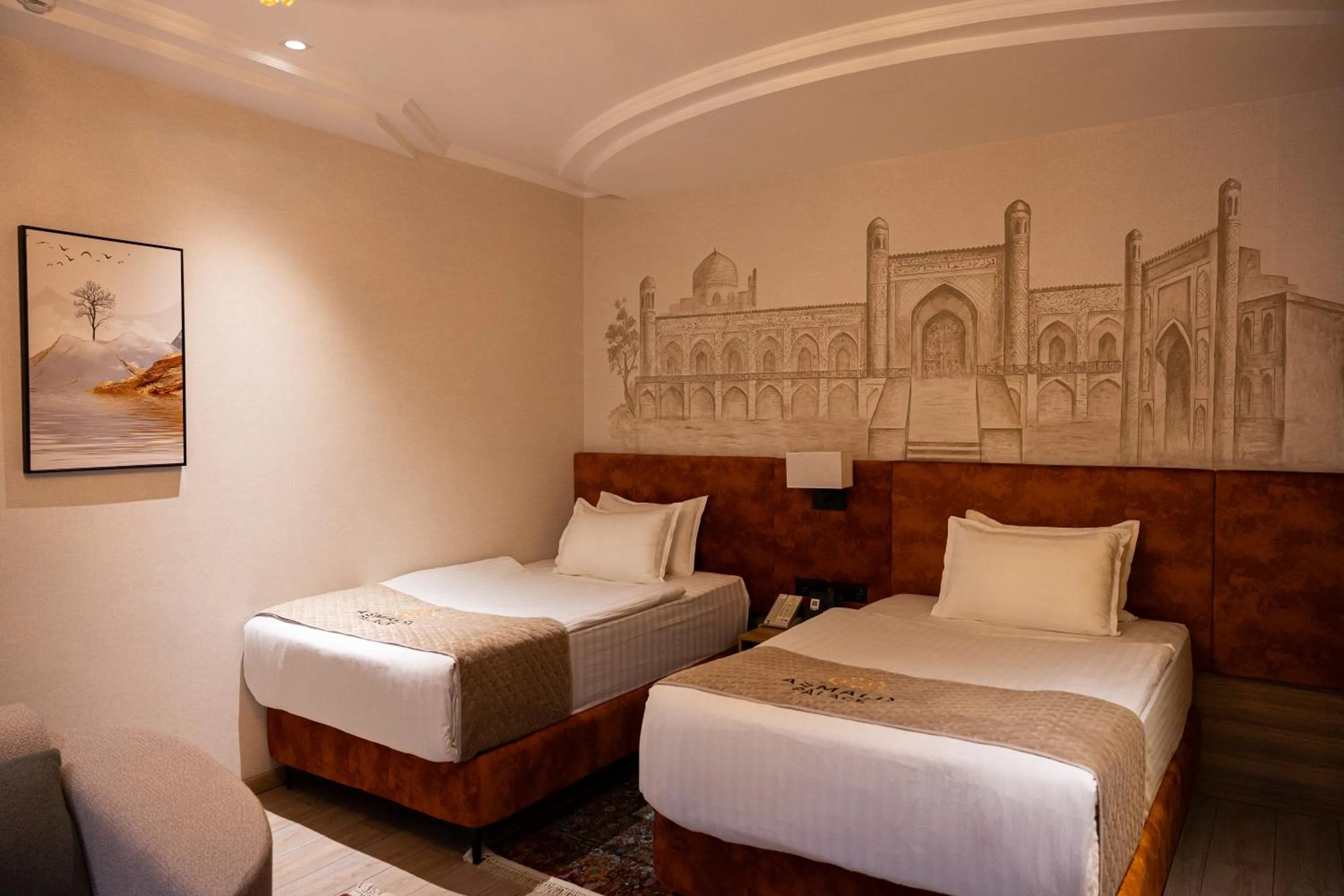 Bed in Asmald Palace Hotel