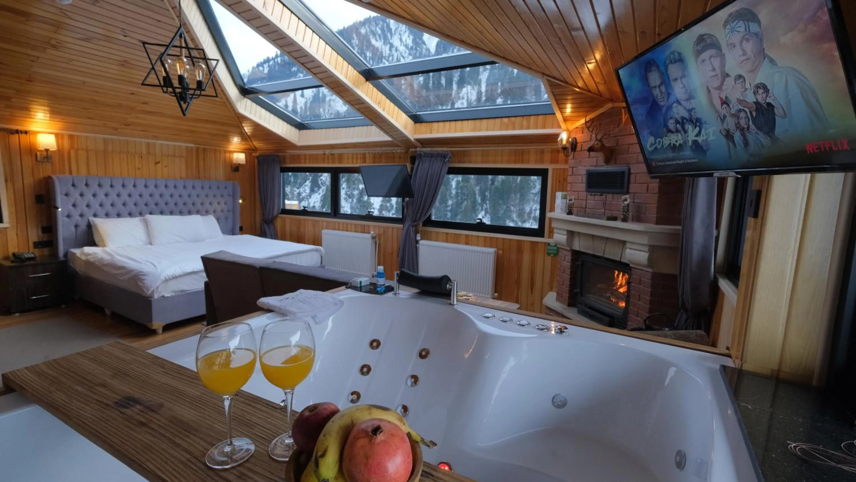 Bed in Ayder Villa de Pelit Hotel