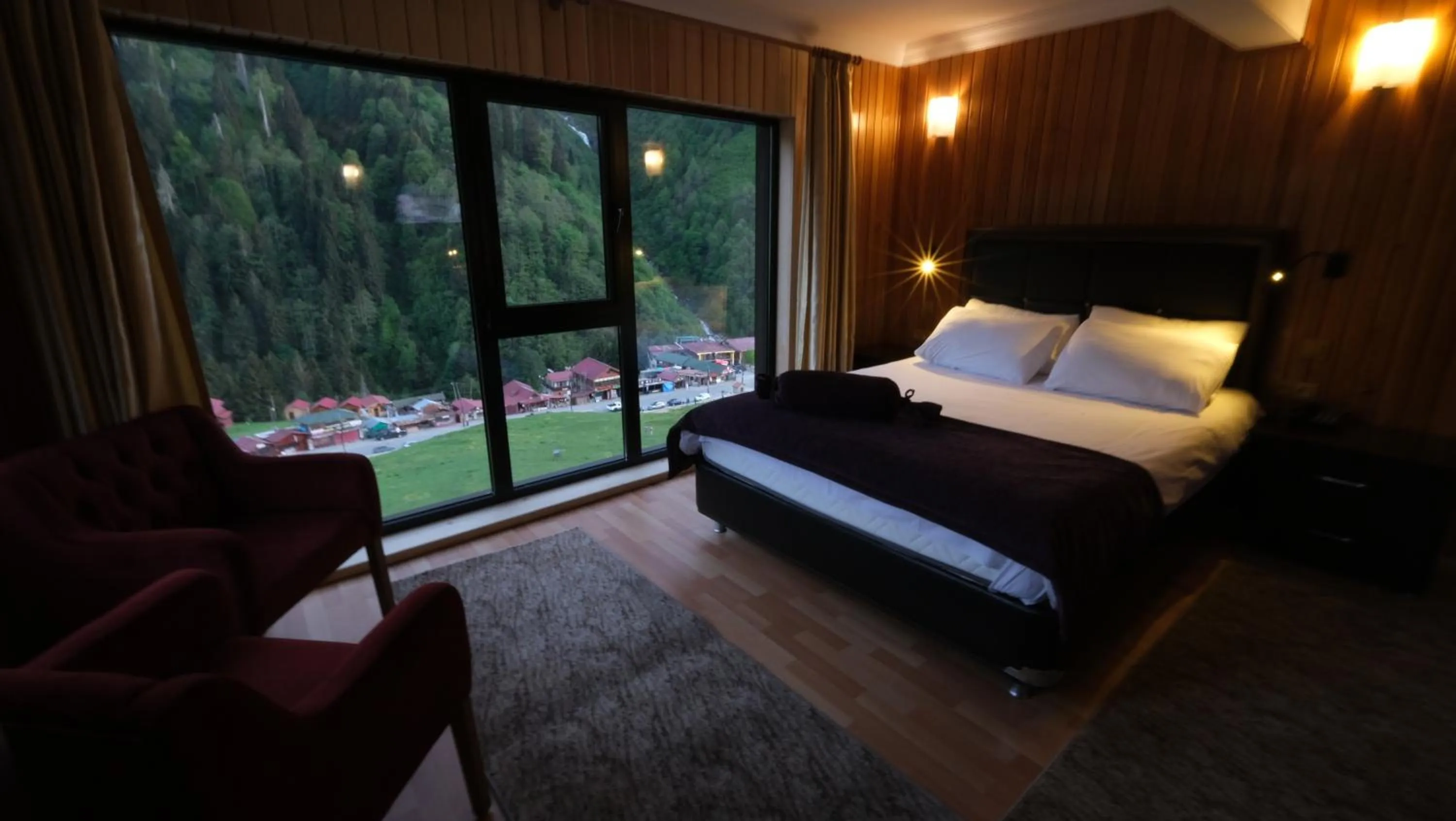 Bed in Ayder Villa de Pelit Hotel