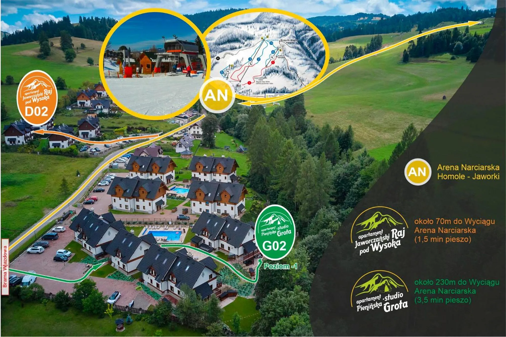 Ski School in Jaworczański Raj pod Wysoką - z Sauną przy Wyciągu