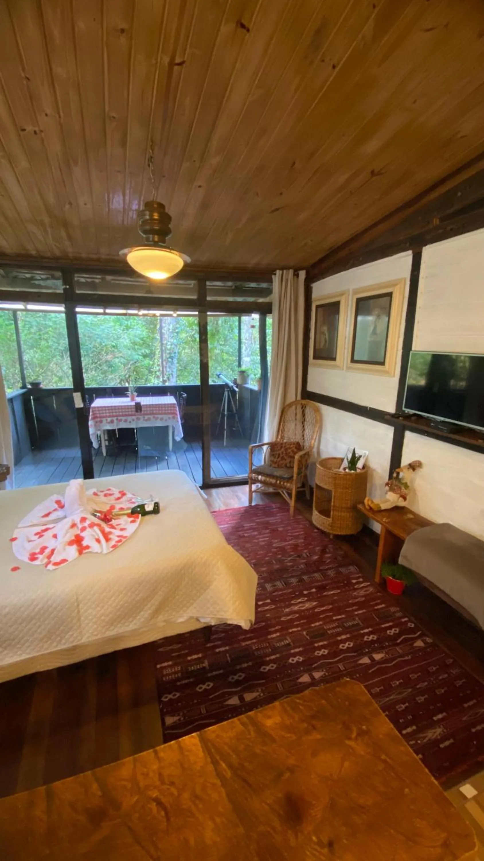 Bed in Chalé Rustic House