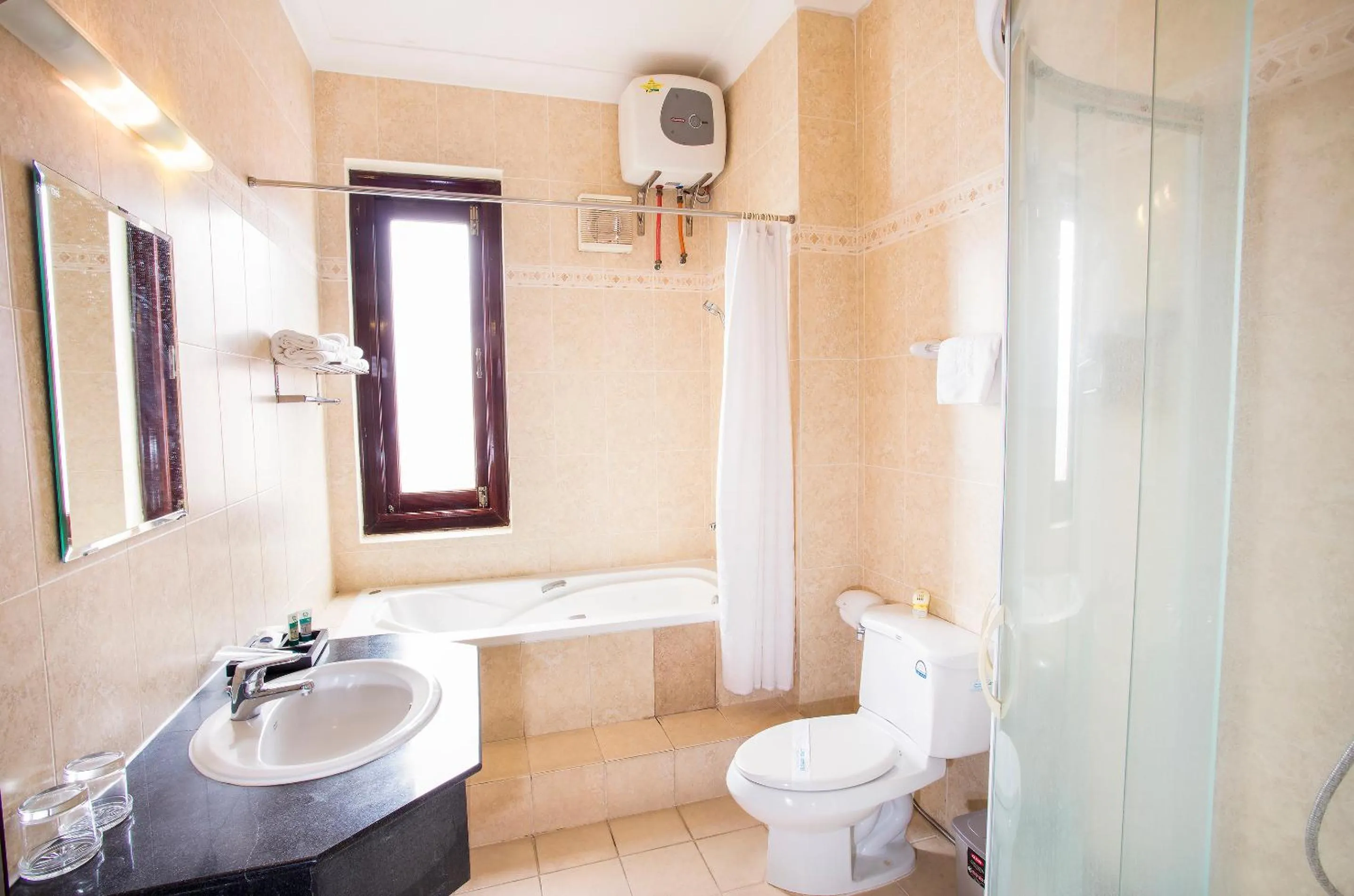 Shower in Beachfront Hotel