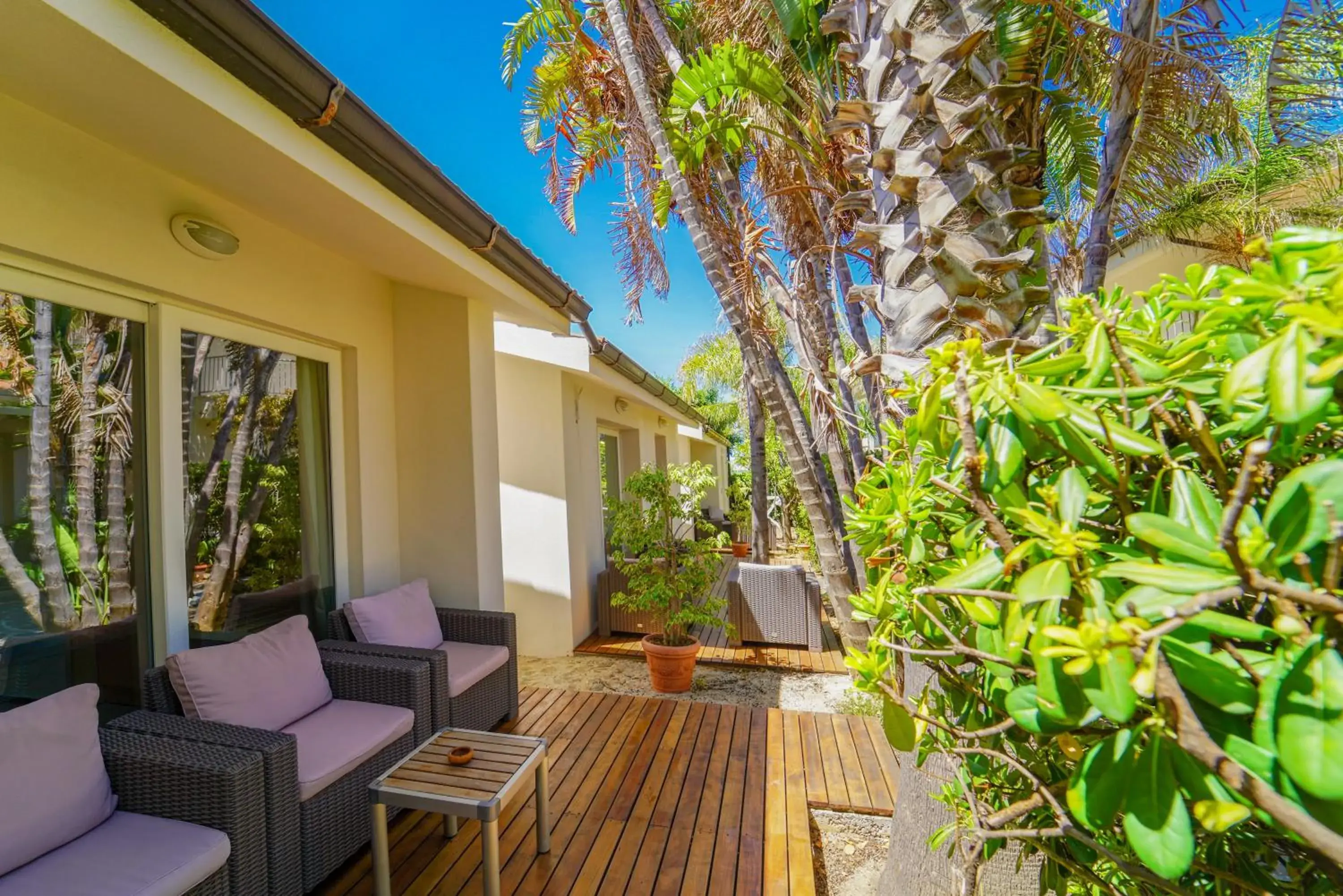 Garden view in Baia del Godano Resort & Spa Garden view in Baia del Godano Resort & Spa