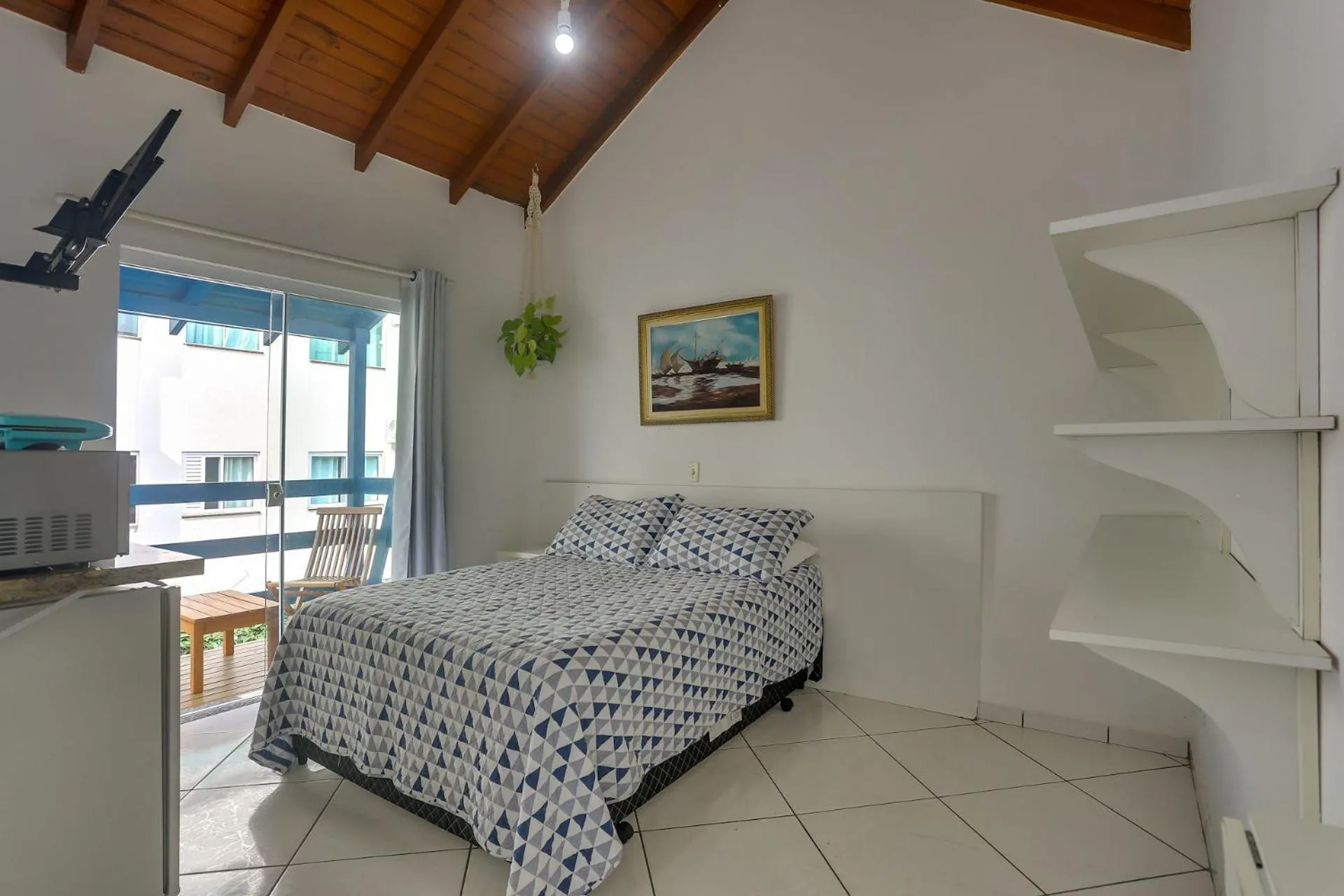 Bed in Pousada Canario Azul