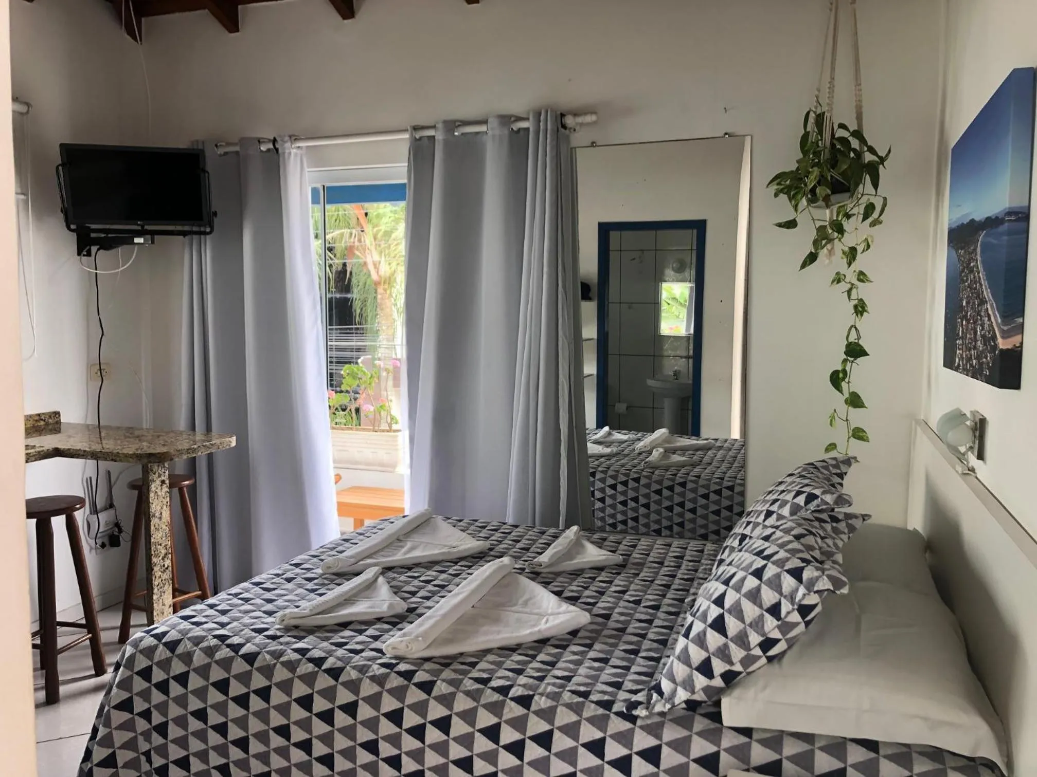 Bed in Pousada Canario Azul