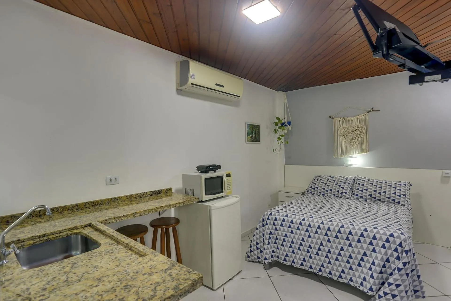 Bed in Pousada Canario Azul