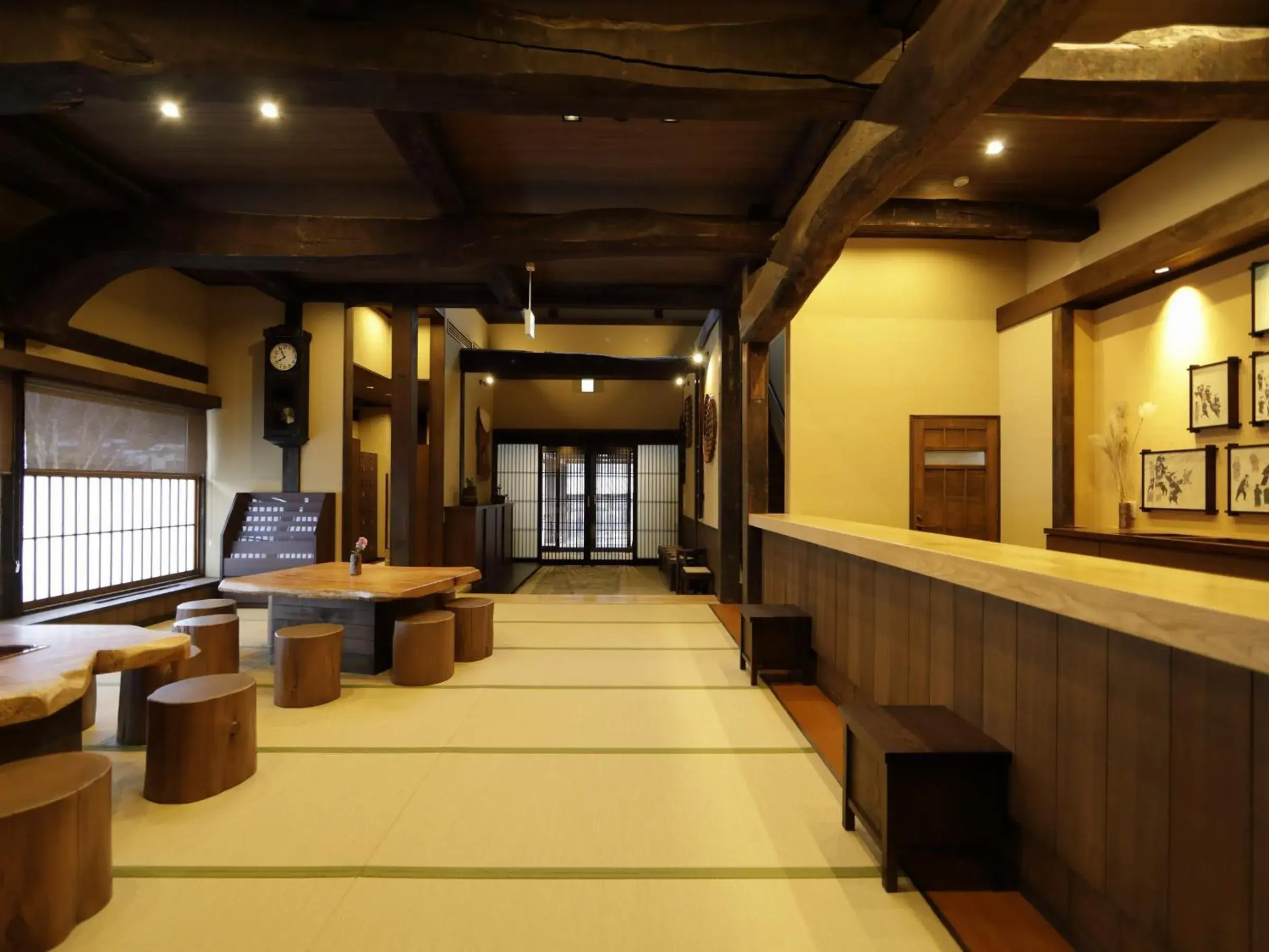 Lobby or reception in Onyado Yuinosho, Shirakawago Lobby or reception in Onyado Yuinosho, Shirakawago