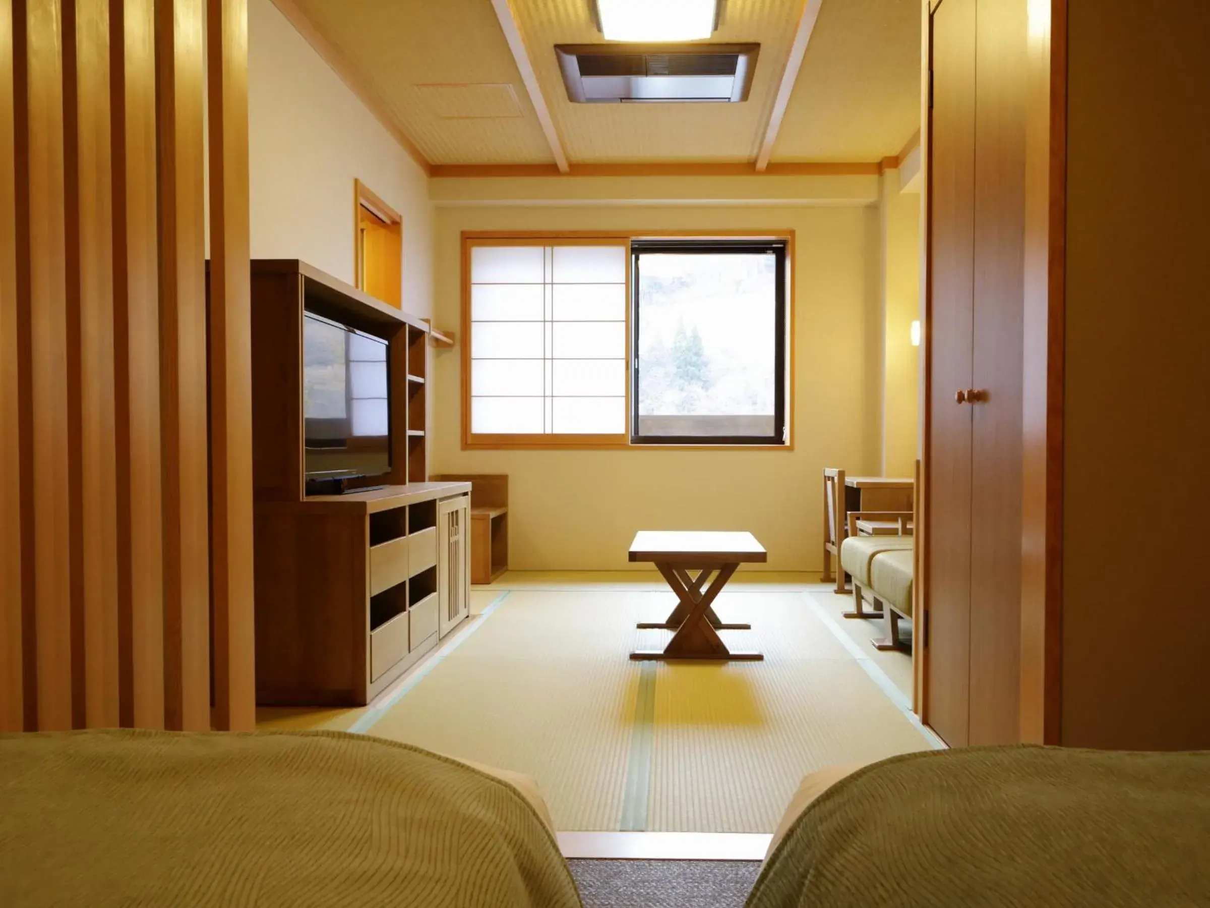 Photo of the whole room, Bed in Onyado Yuinosho, Shirakawago Photo of the whole room, Bed in Onyado Yuinosho, Shirakawago