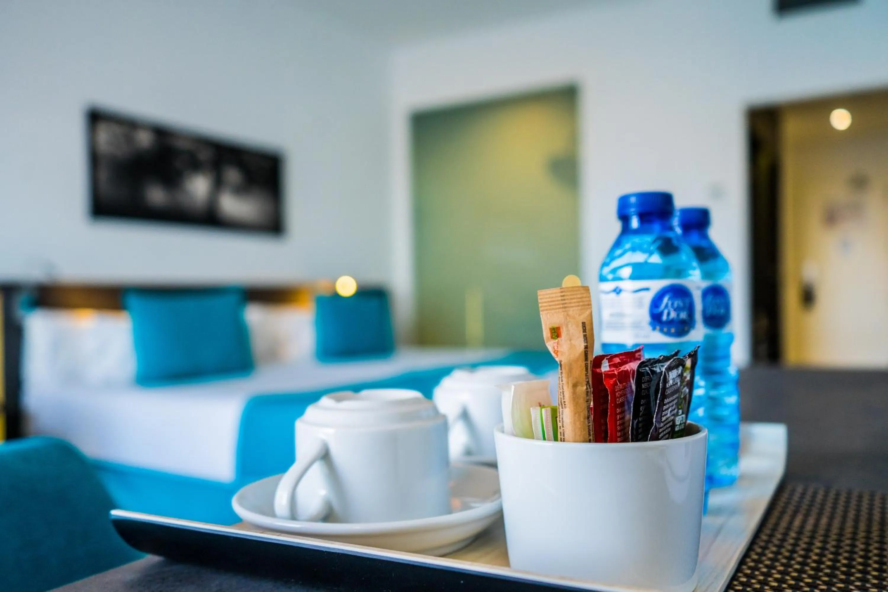 Coffee/tea facilities, Bed in Moon Hotel & SPA.