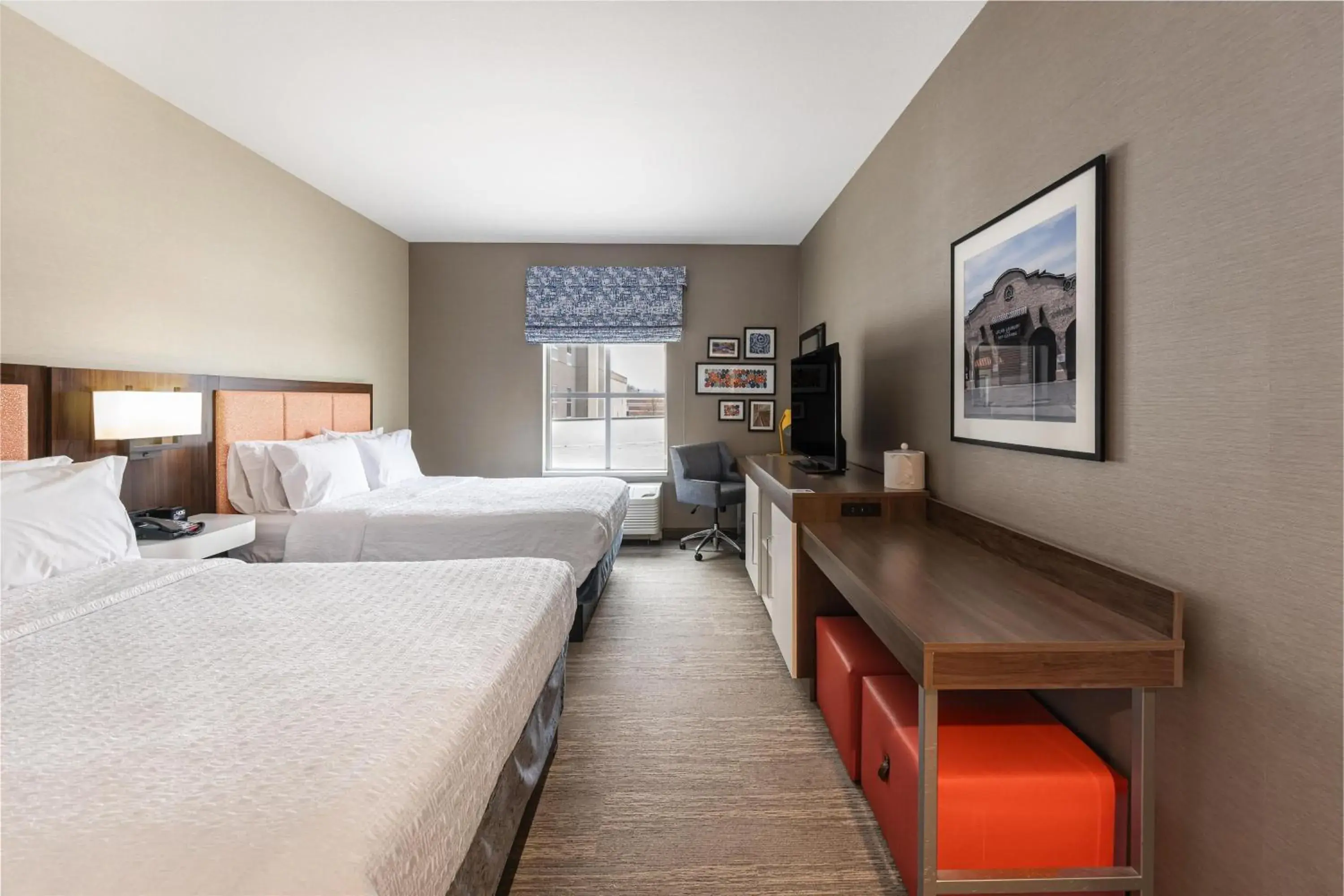 Queen Room with Two Queen Beds - Hearing Access/Non-Smoking in Hampton Inn And Suites Logan, Ut Queen Room with Two Queen Beds - Hearing Access/Non-Smoking in Hampton Inn And Suites Logan, Ut