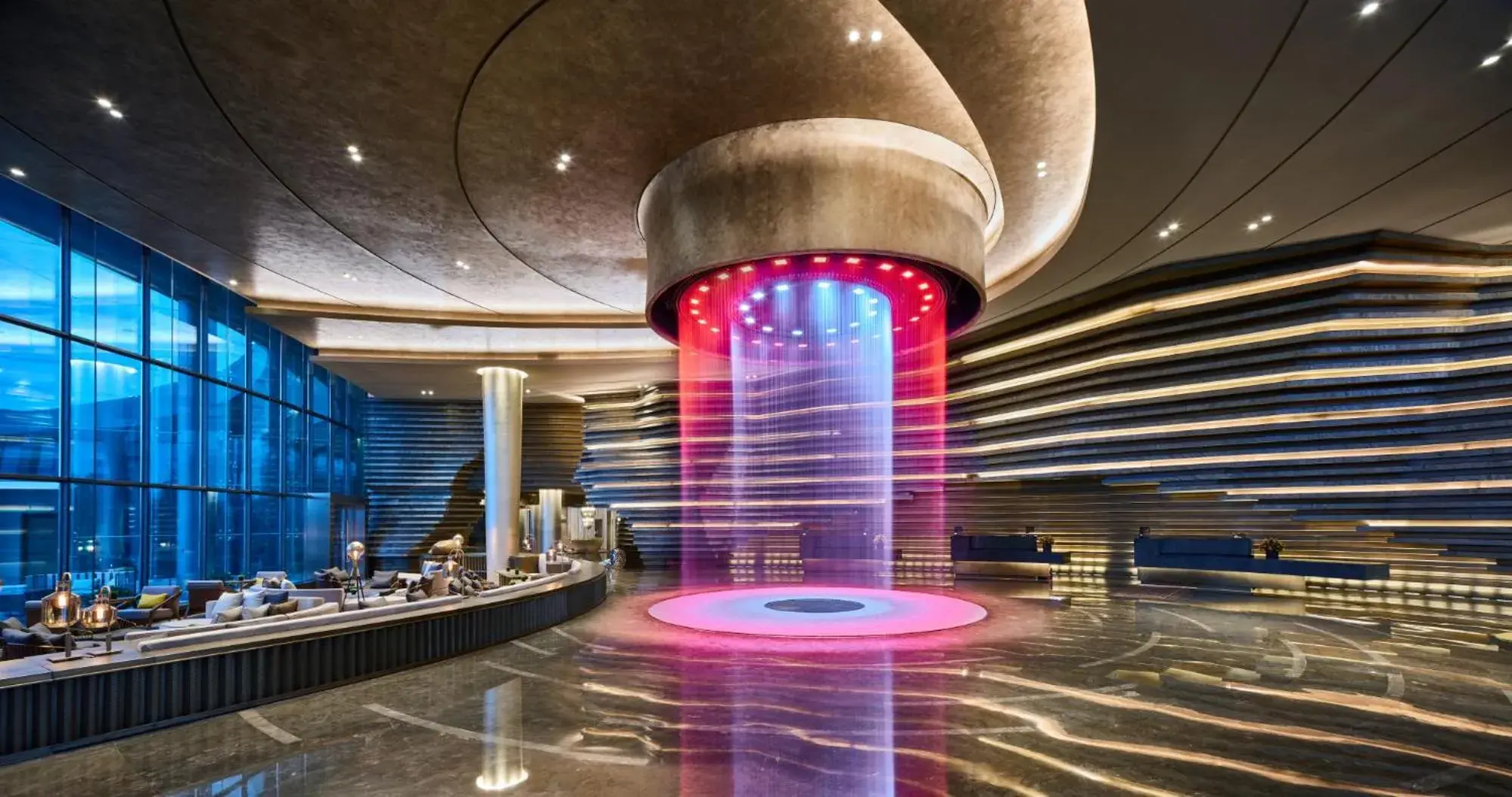Lobby or reception in InterContinental Shanghai Wonderland, an IHG Hotel Lobby or reception in InterContinental Shanghai Wonderland, an IHG Hotel