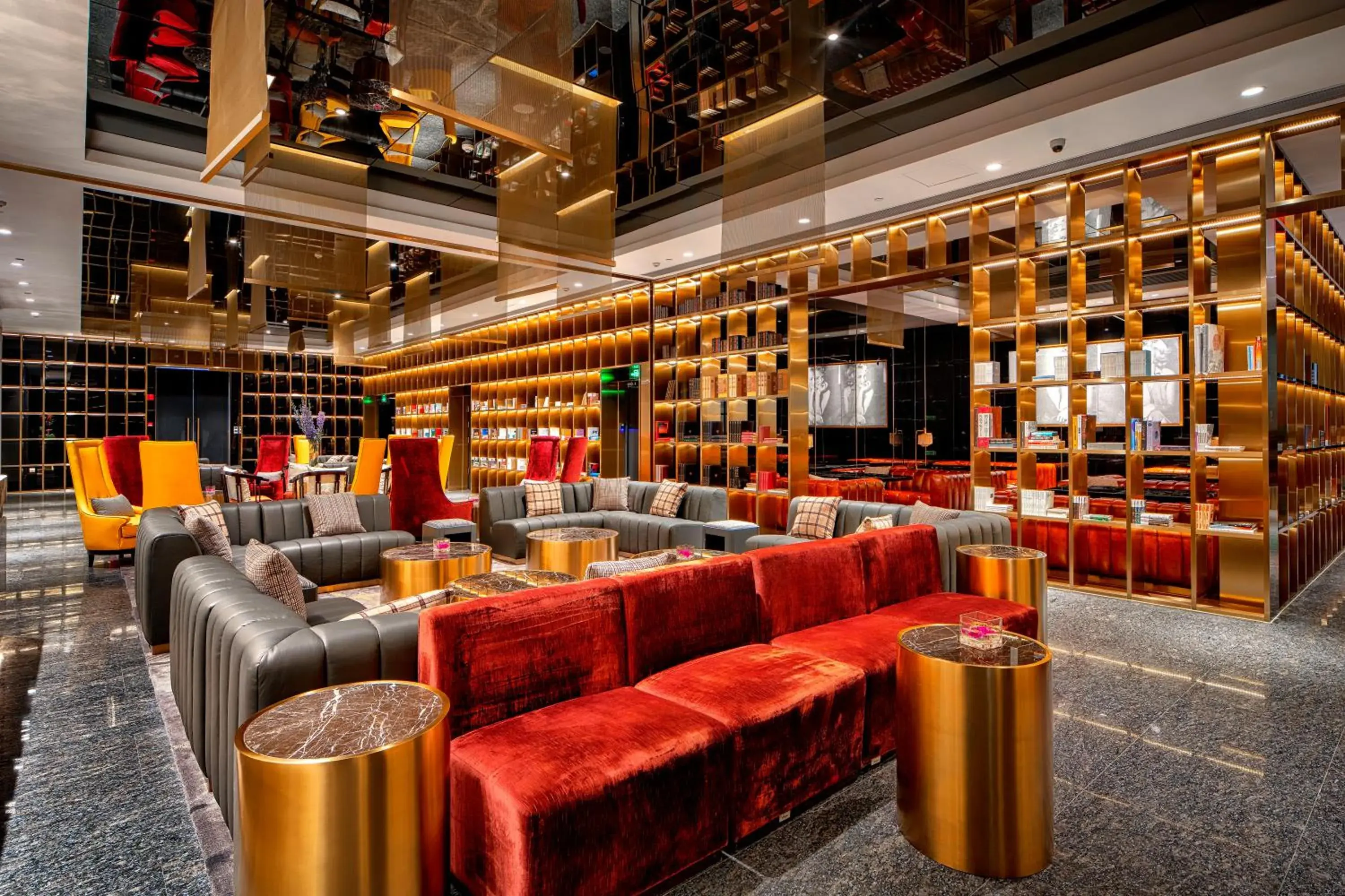 Lobby or reception in Hotel Indigo Shanghai Jing'An by IHG Lobby or reception in Hotel Indigo Shanghai Jing'An by IHG