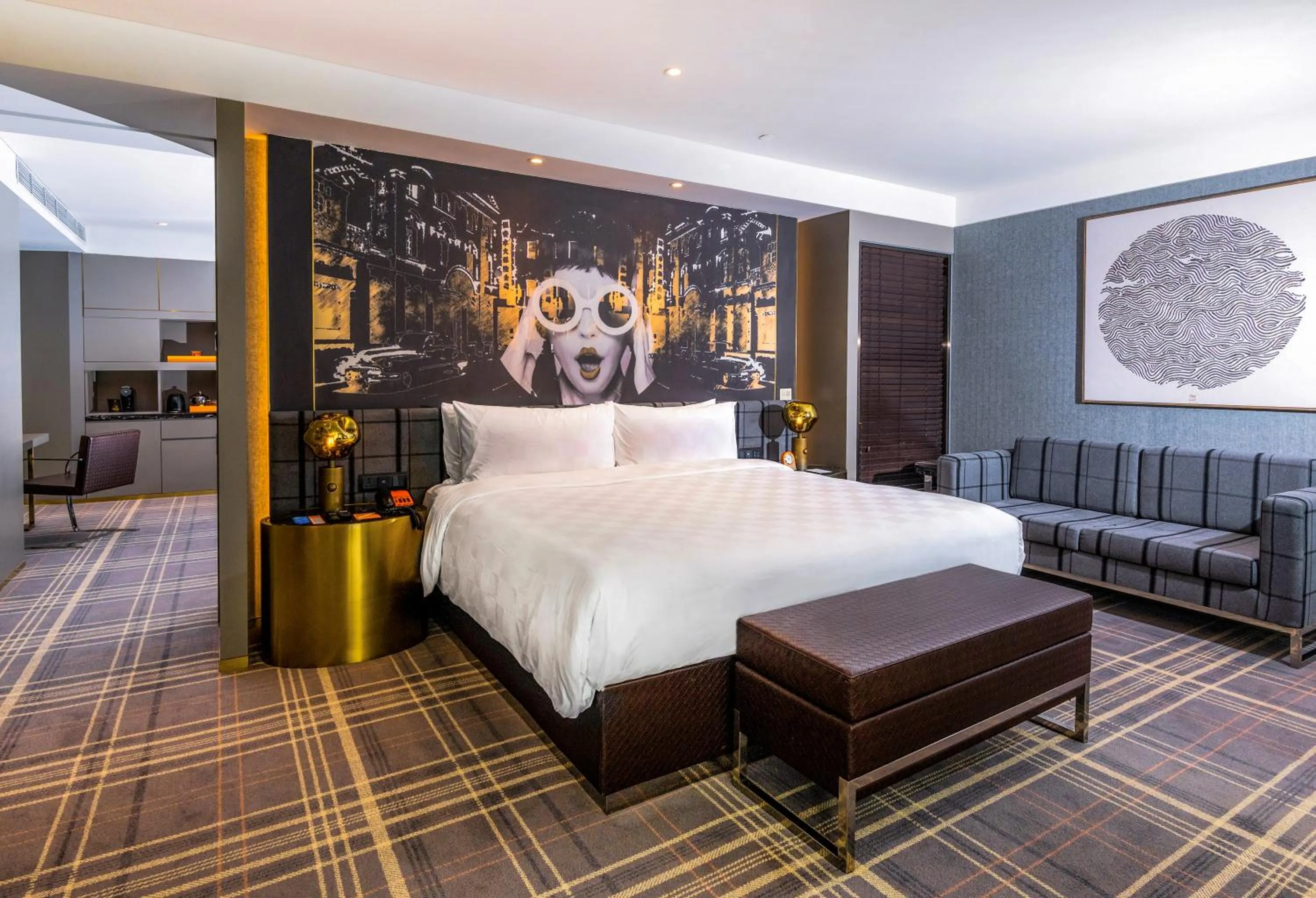 Seating area, Bed in Hotel Indigo Shanghai Jing'An by IHG