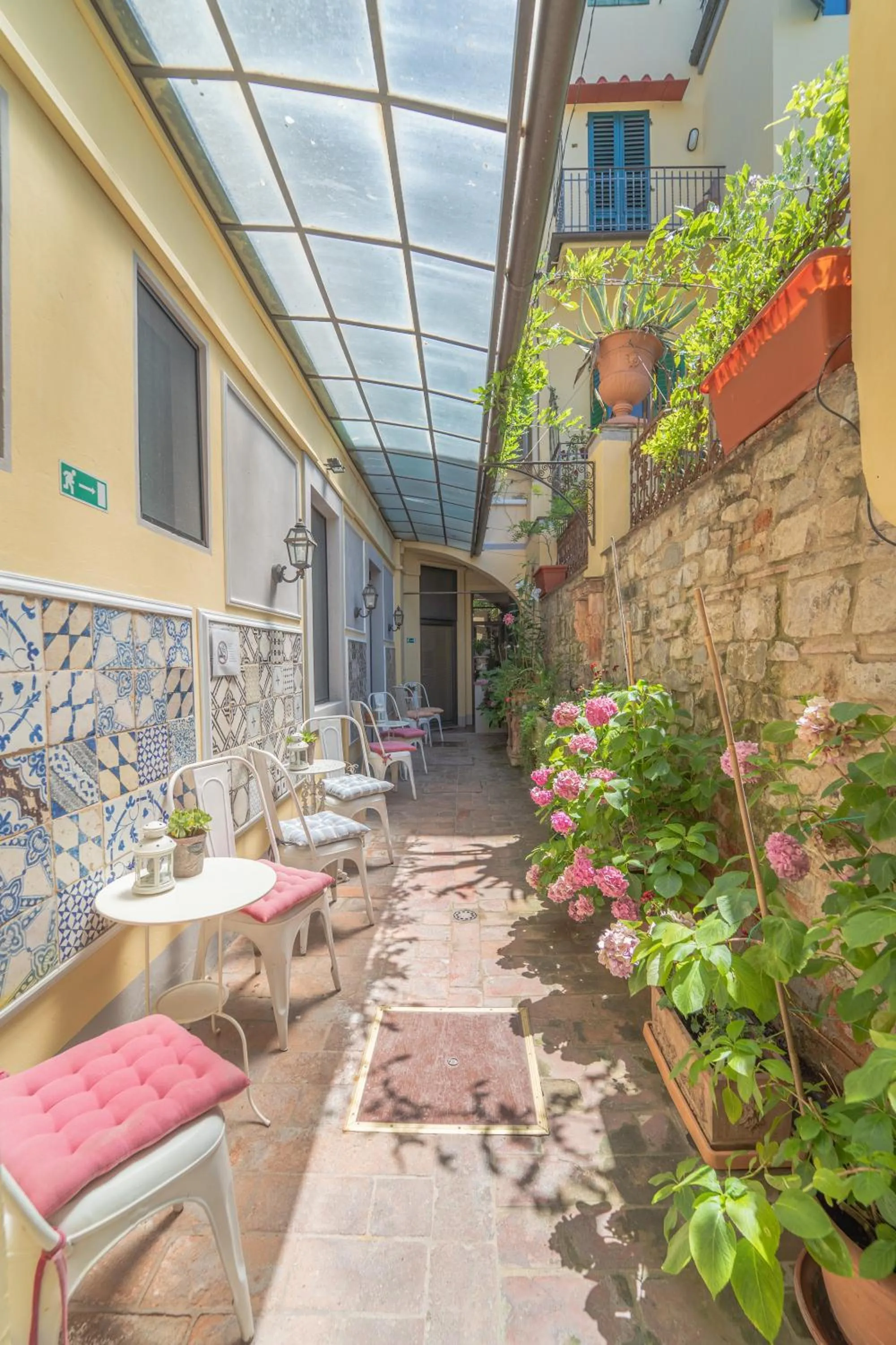 Inner courtyard view in Relais & Maison Grand Tour