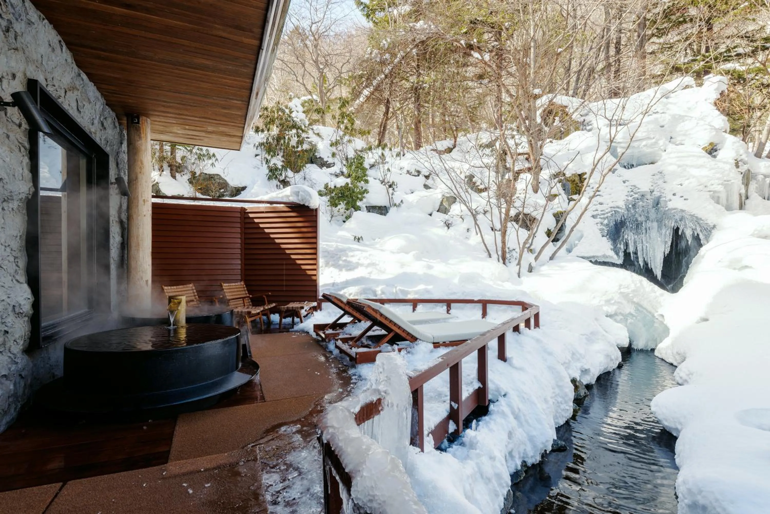 Open Air Bath in Noboribetsu Grand Hotel