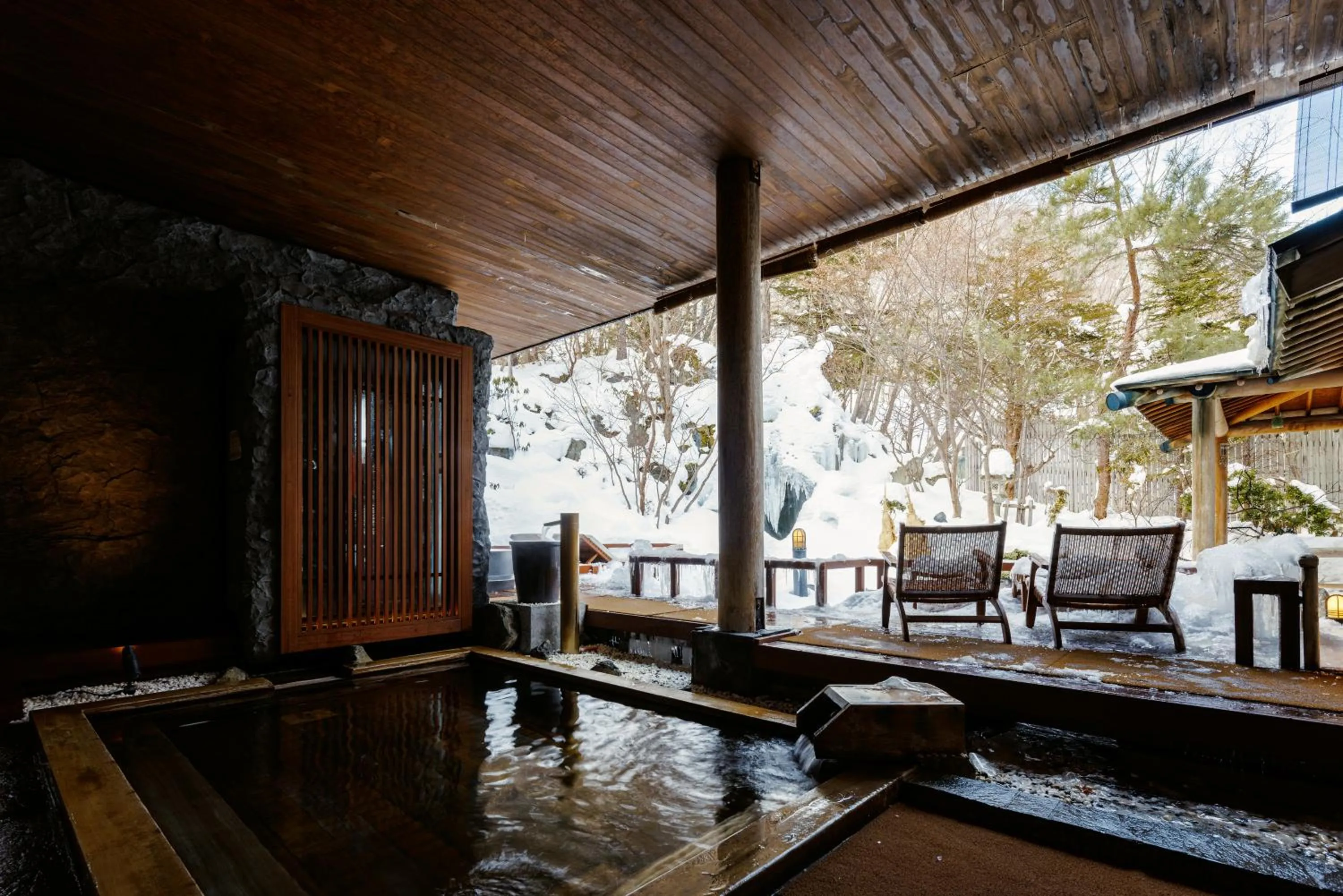 Open Air Bath in Noboribetsu Grand Hotel