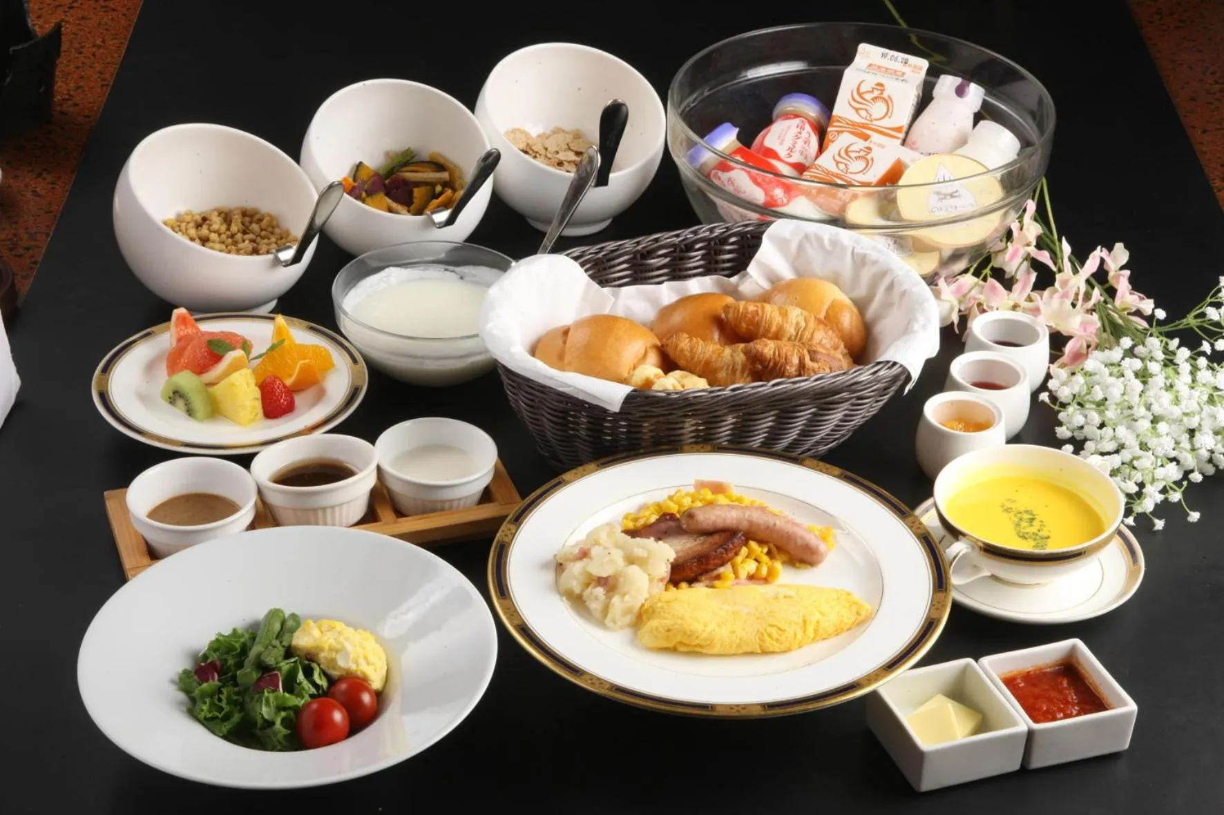 Breakfast in Noboribetsu Grand Hotel