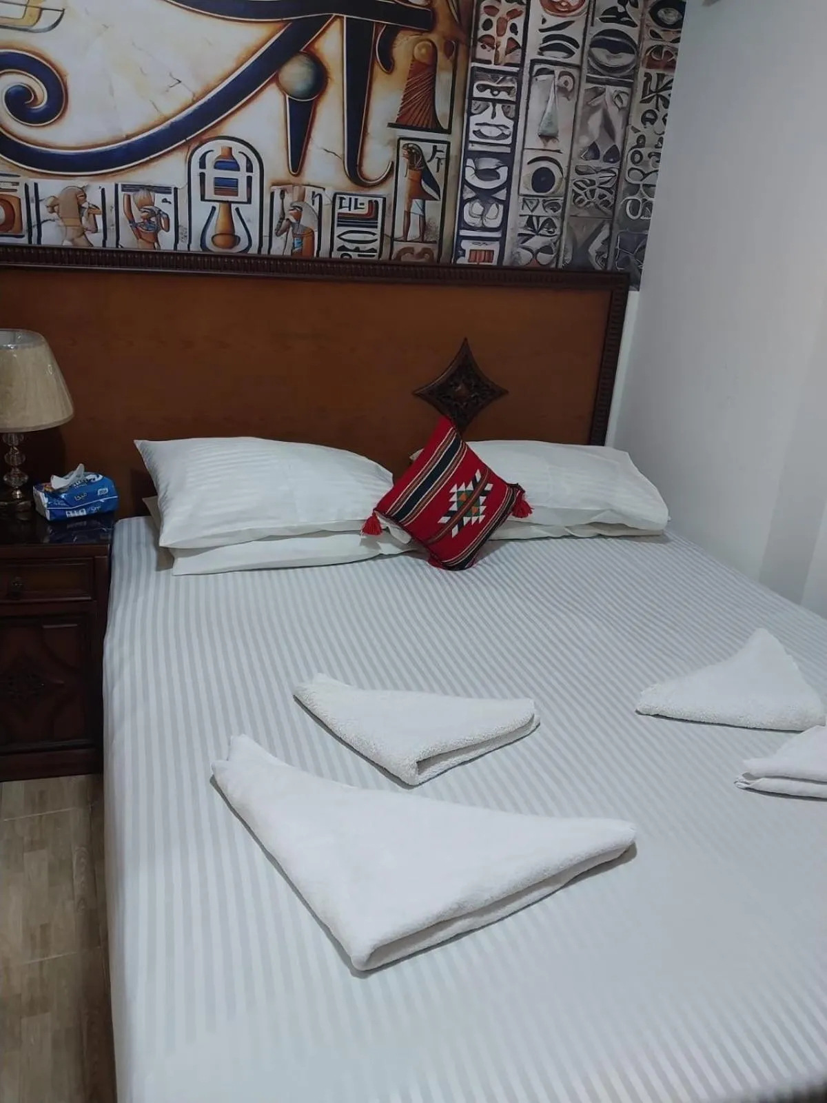 Bed in Atlantis Pyramids Inn