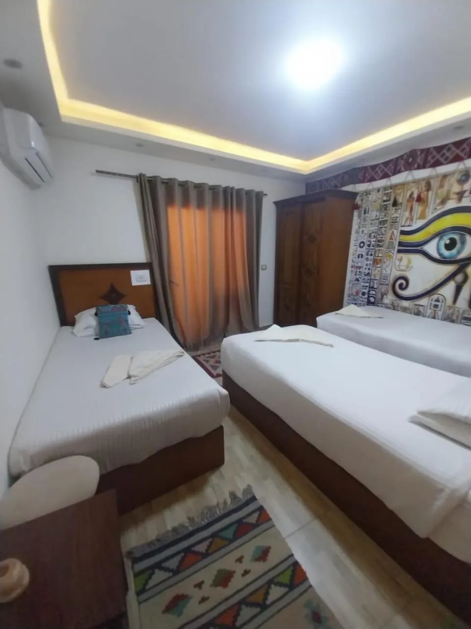 Bed in Atlantis Pyramids Inn