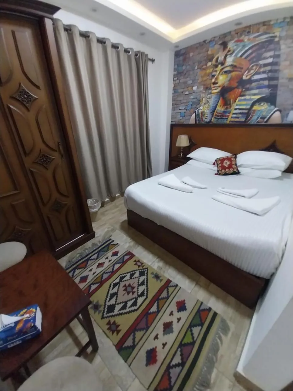 Bed in Atlantis Pyramids Inn