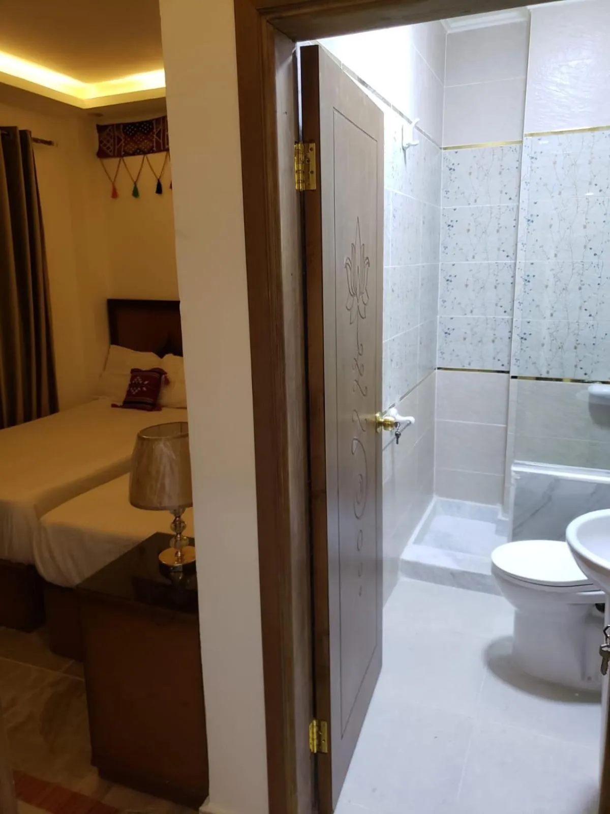 Bed in Atlantis Pyramids Inn