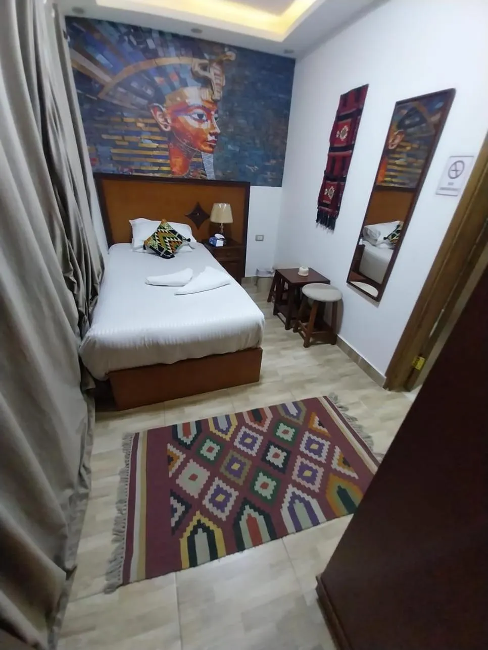 Bed in Atlantis Pyramids Inn