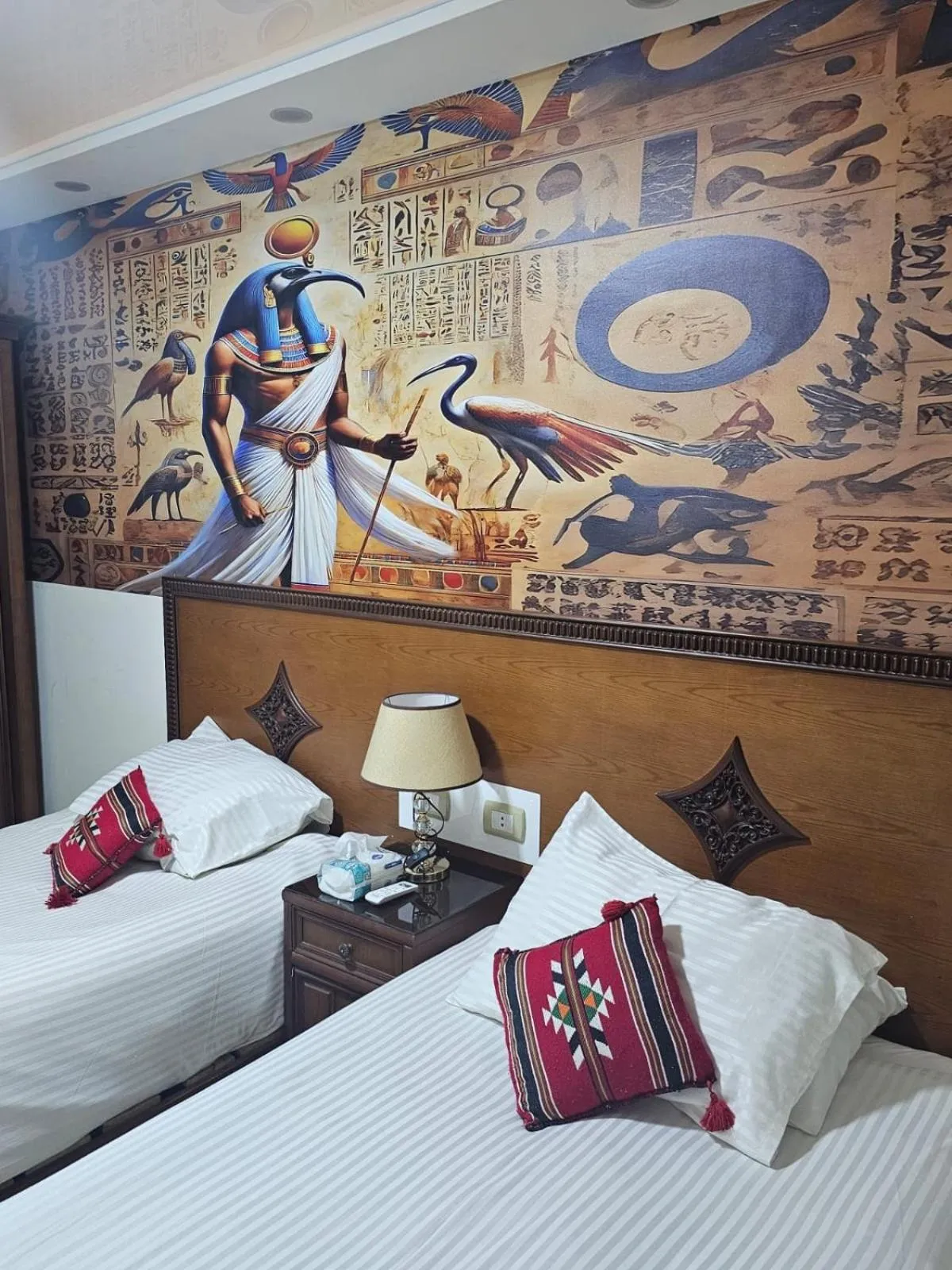 Bed in Atlantis Pyramids Inn