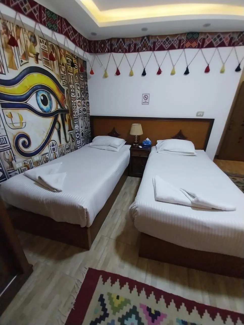 Bed in Atlantis Pyramids Inn