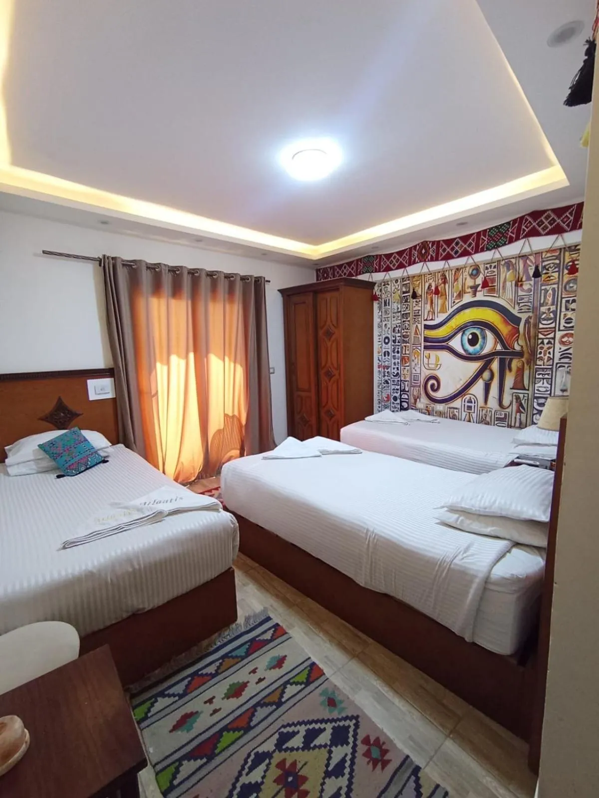 Bed in Atlantis Pyramids Inn