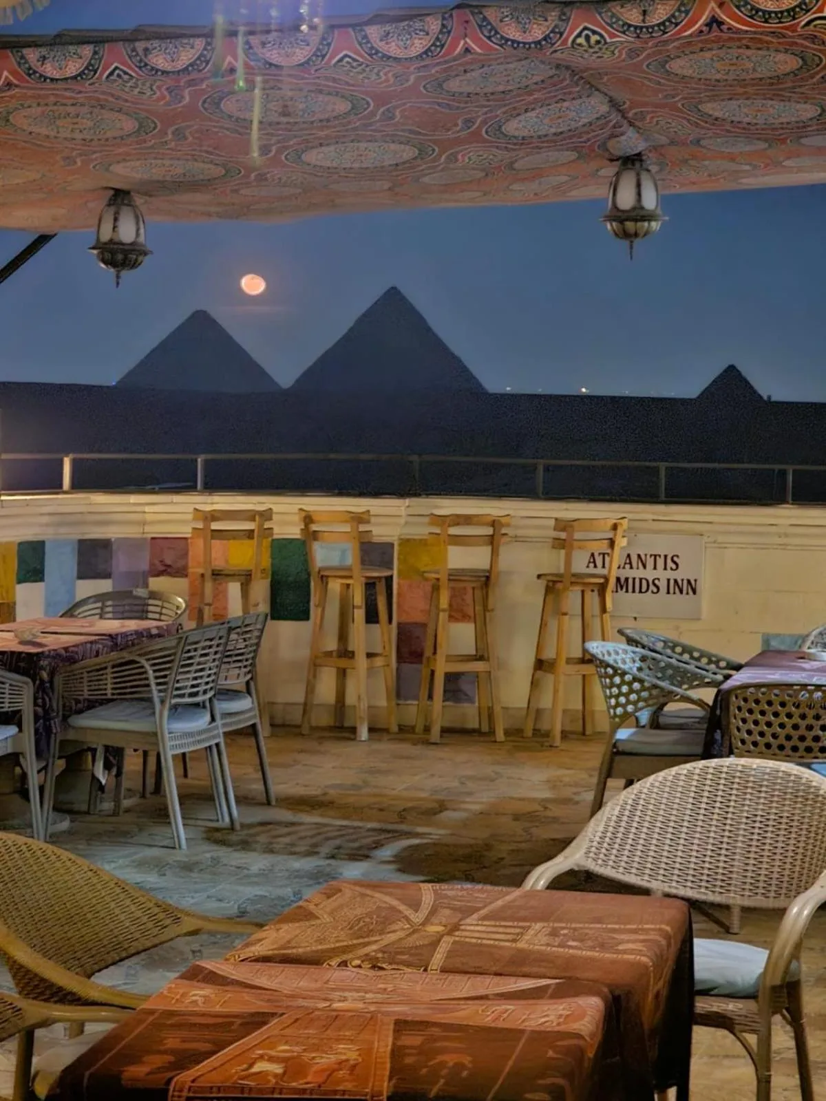 Night in Atlantis Pyramids Inn