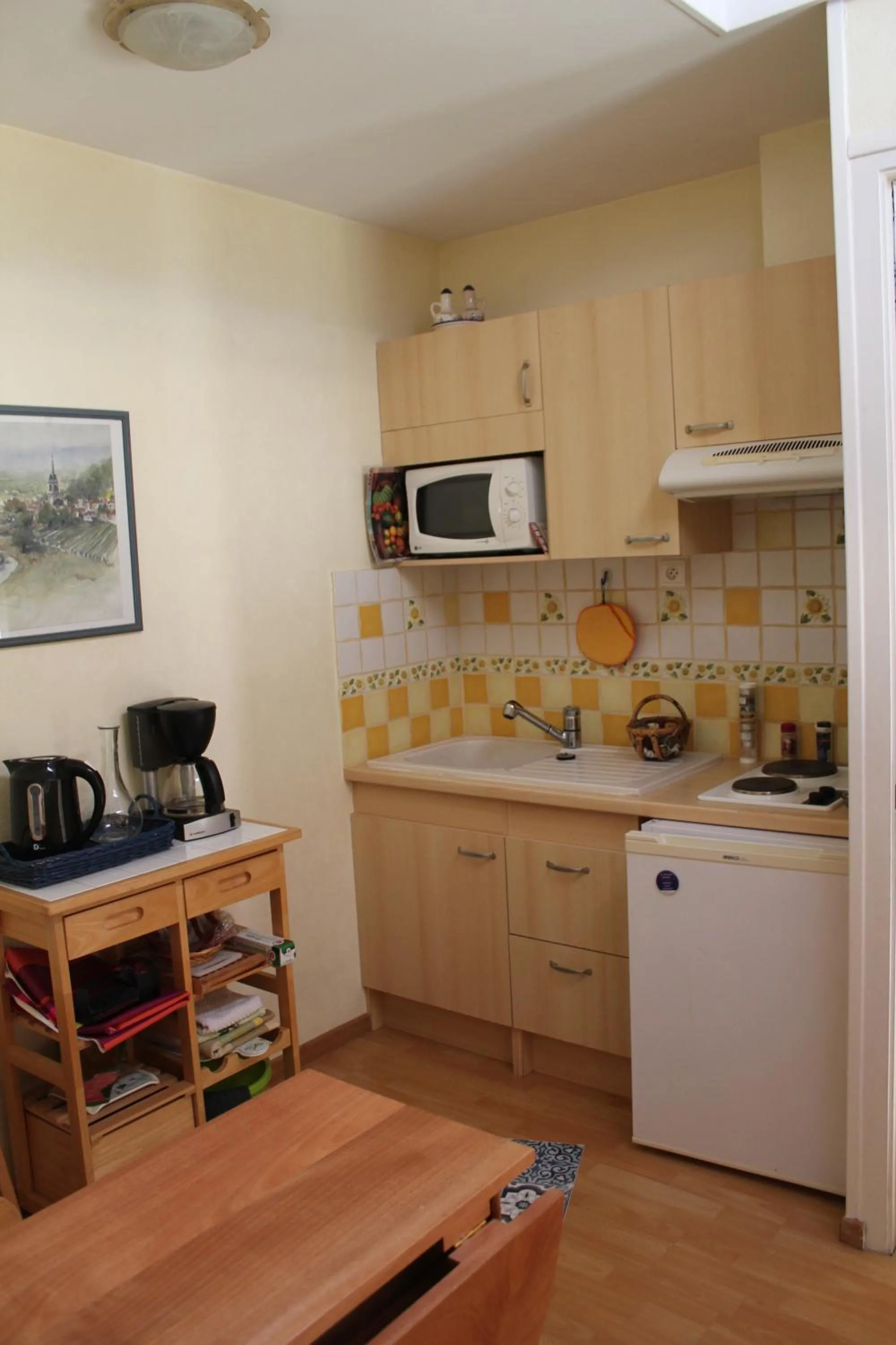 Kitchen or kitchenette in Les charmes de Vincent - le loft Cabernet