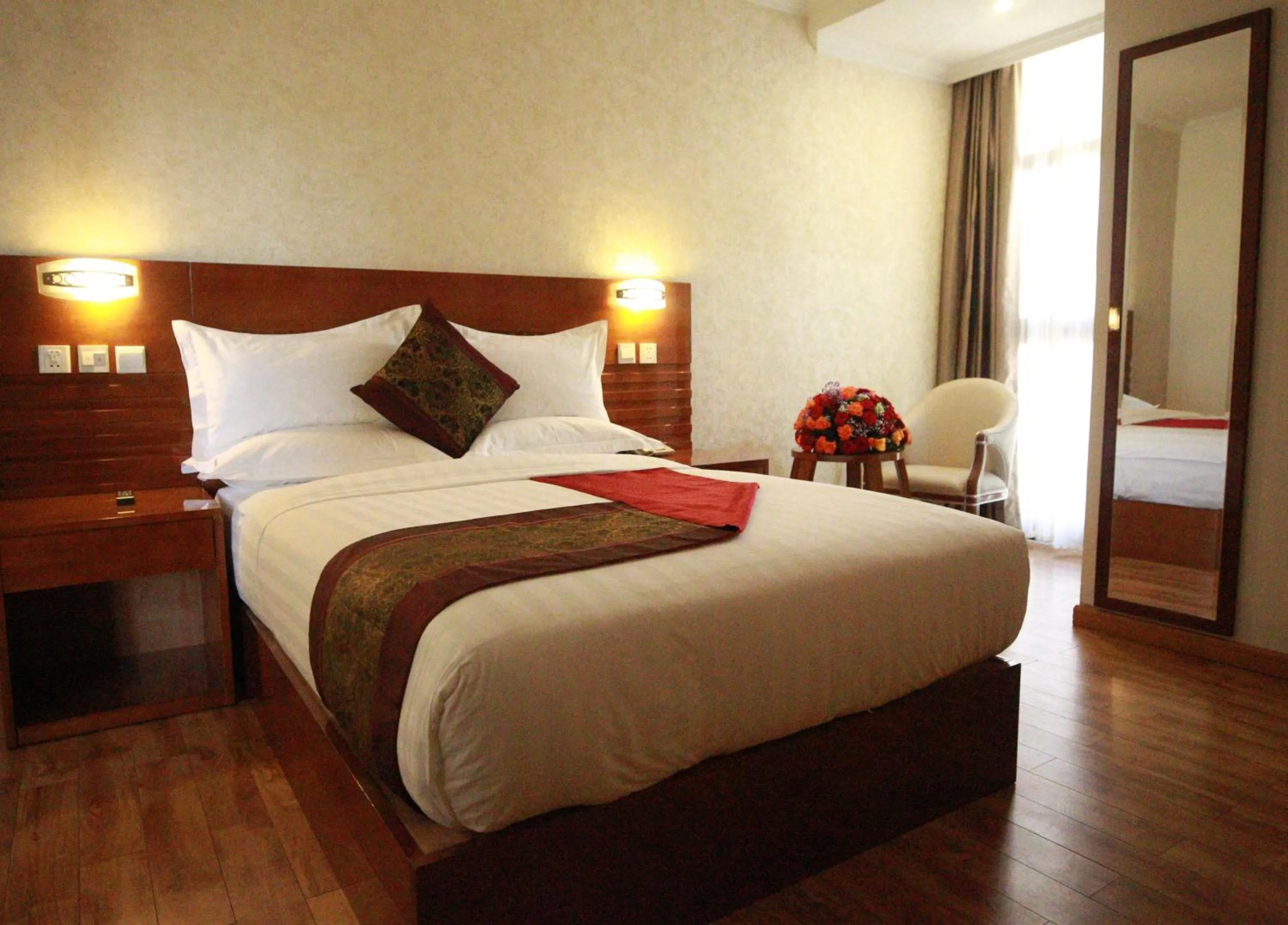 Bed in Marcen Addis Hotel