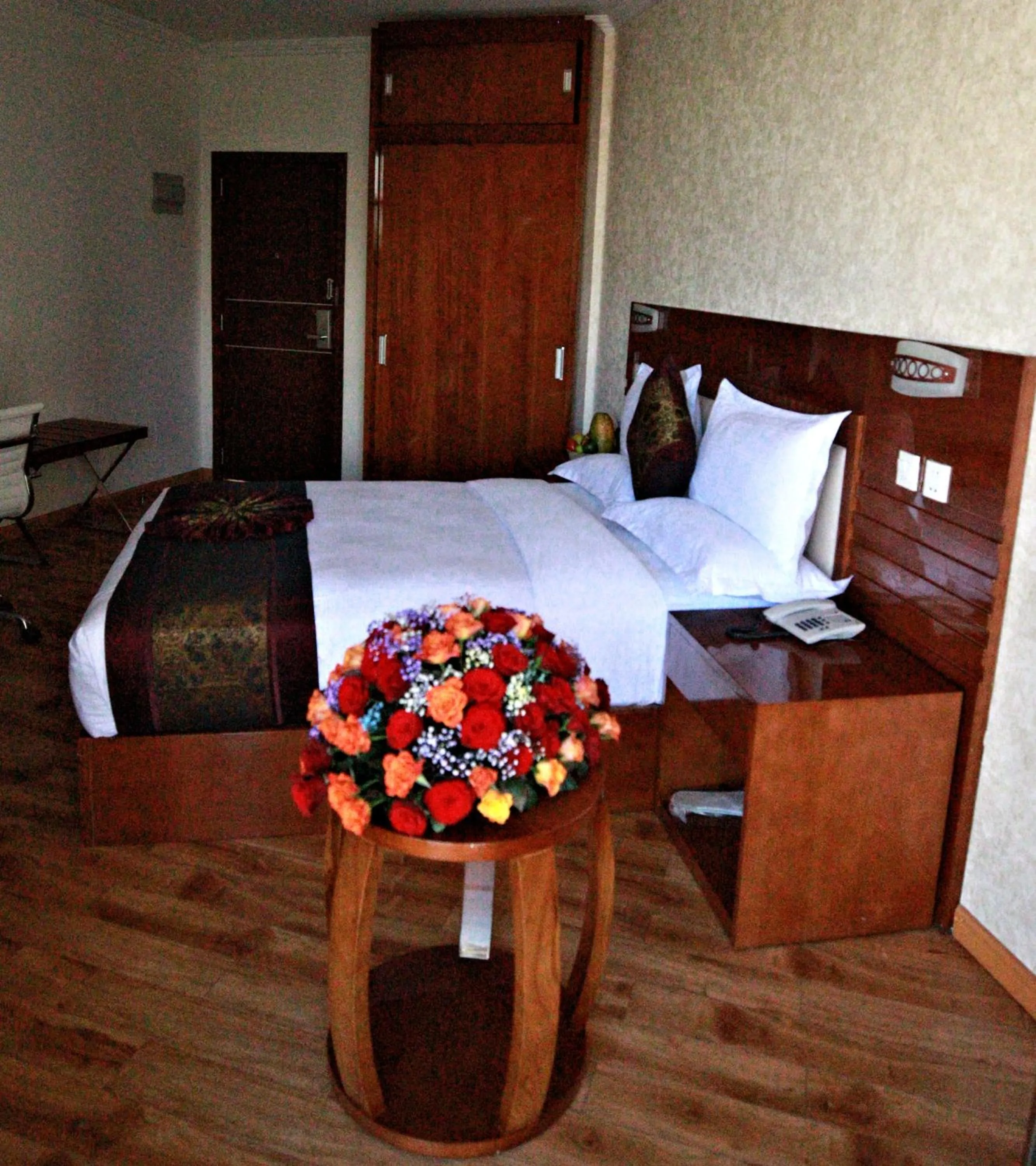 Bed in Marcen Addis Hotel