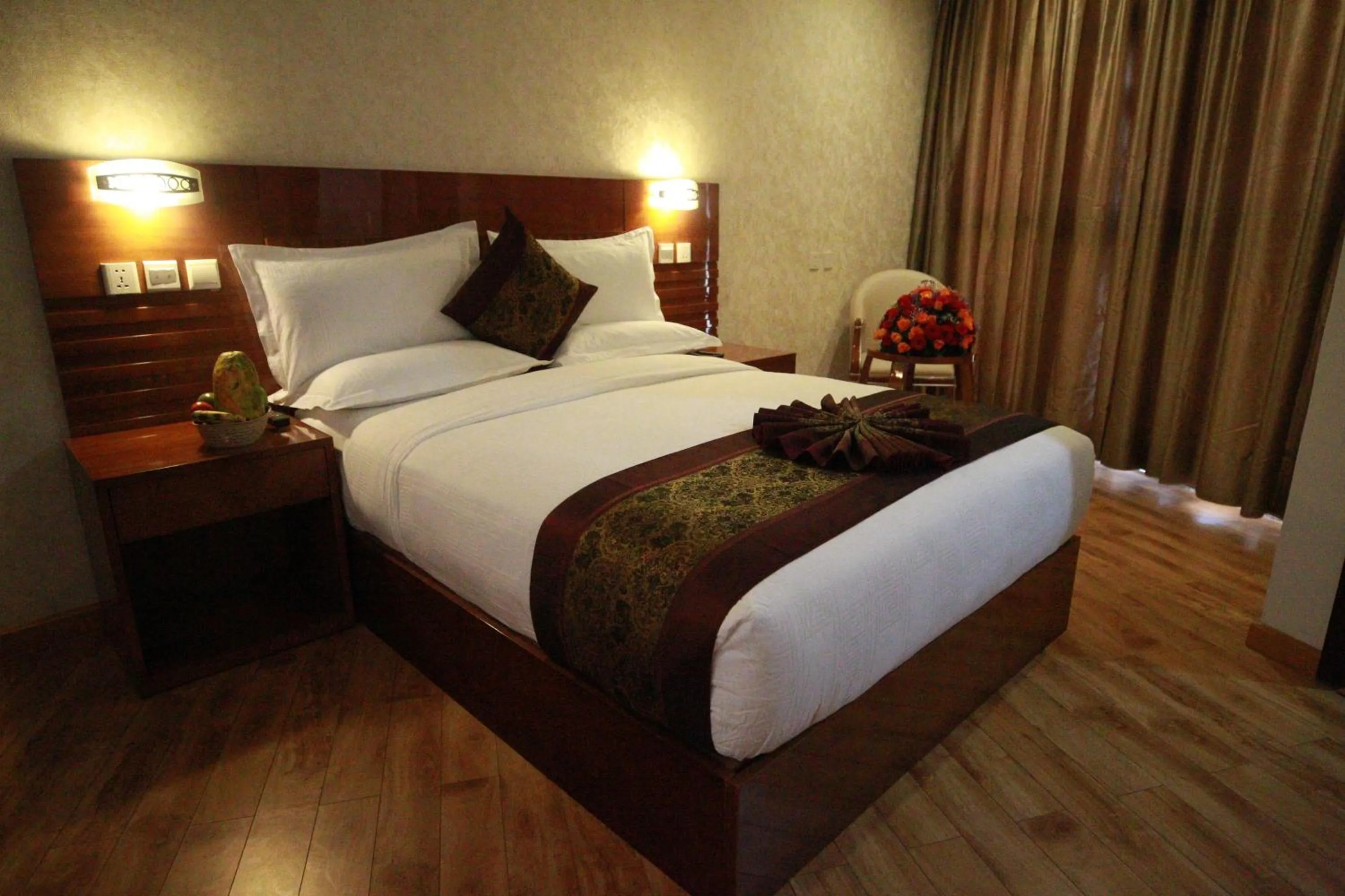 Bed in Marcen Addis Hotel