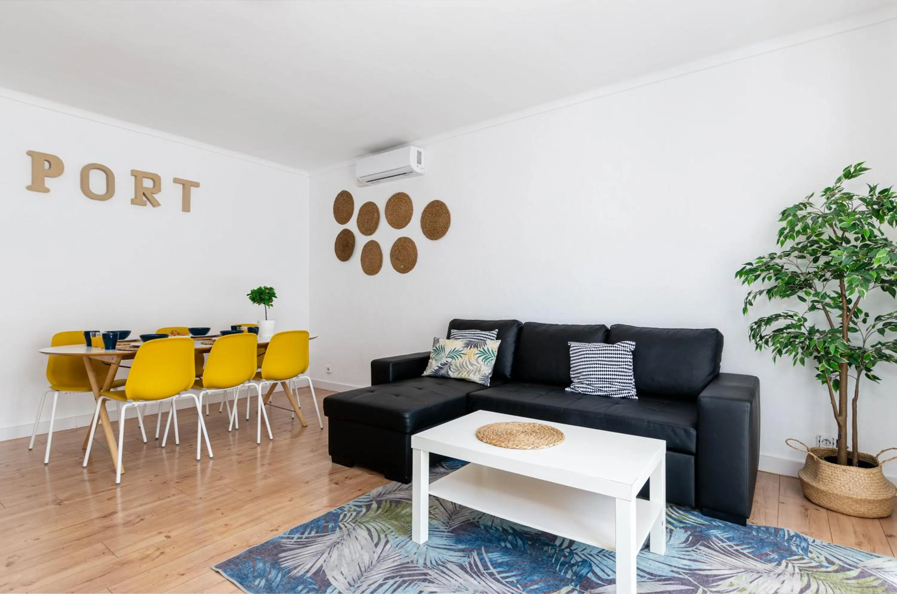 Living room in Port Apartments