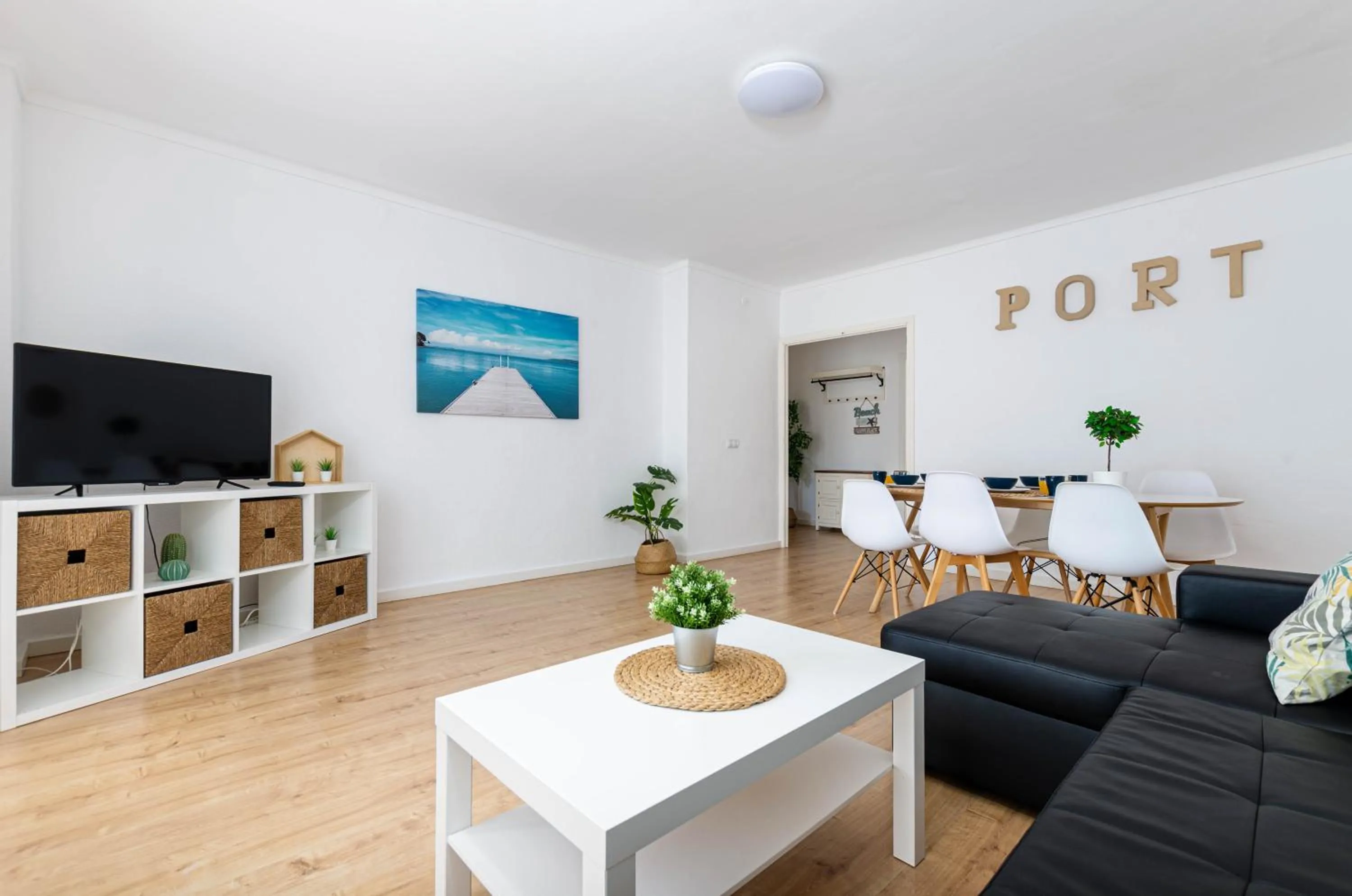 Living room in Port Apartments