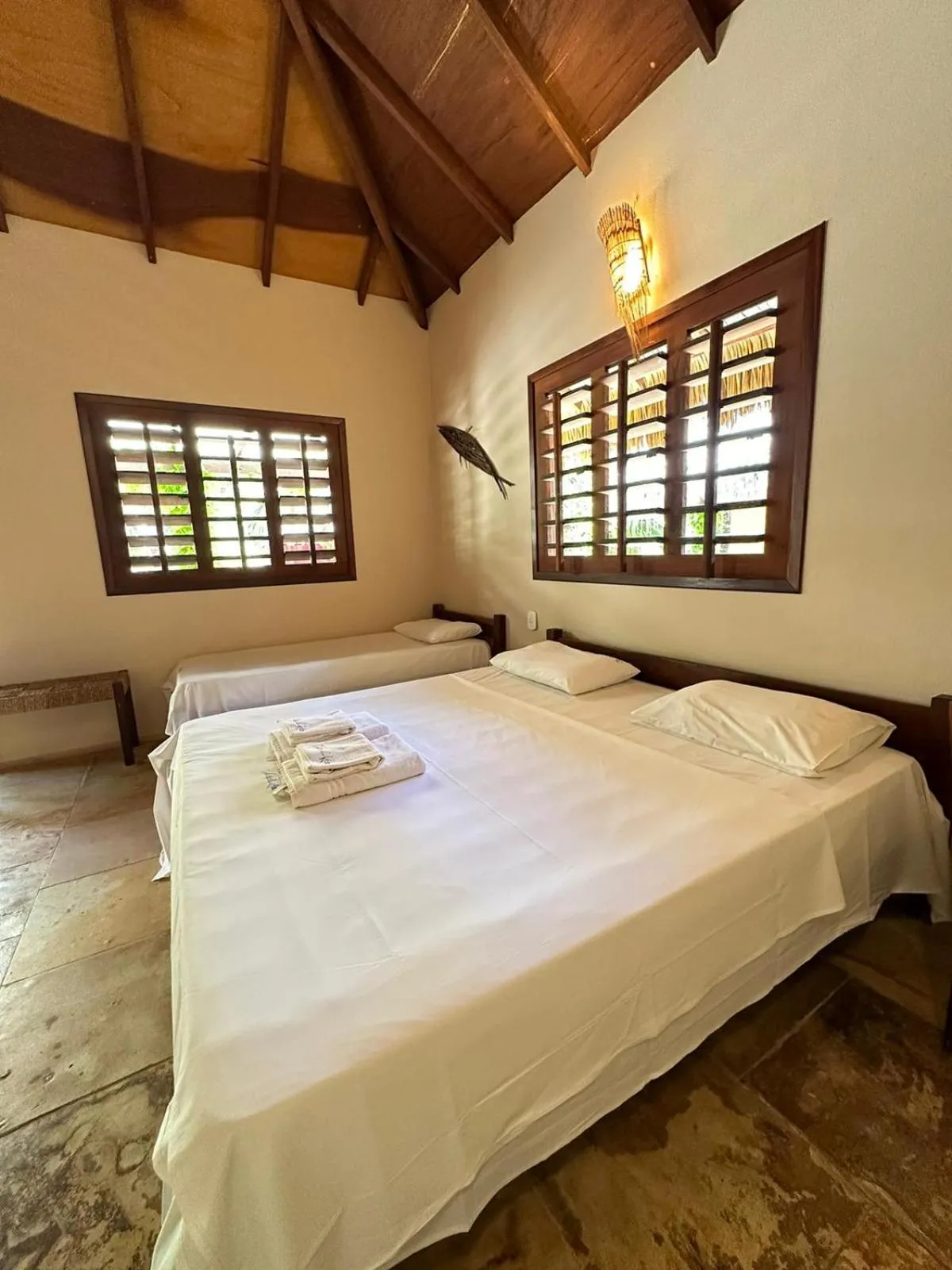 Bed in Pousada Vento do Kite