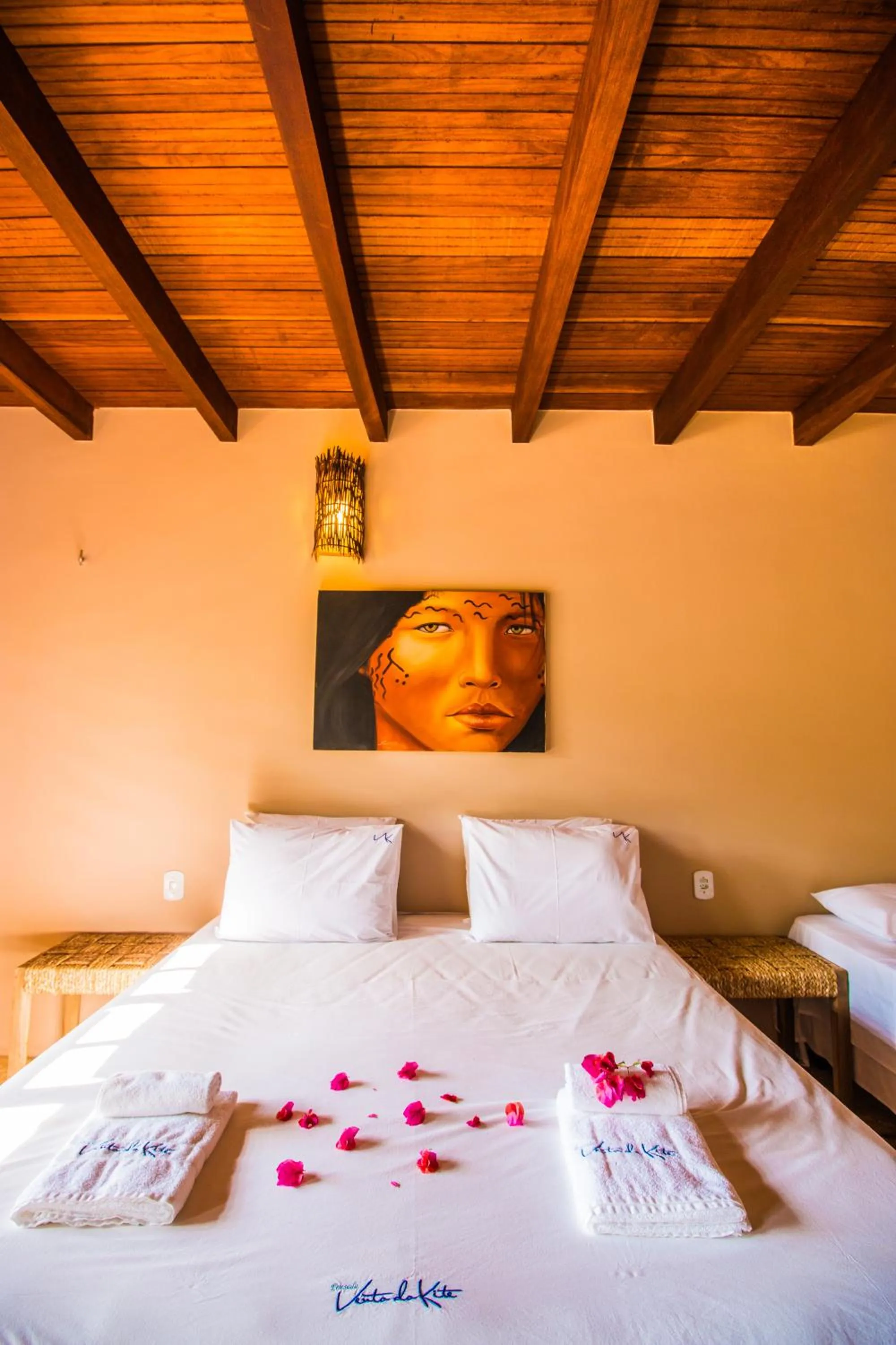 Bed in Pousada Vento do Kite