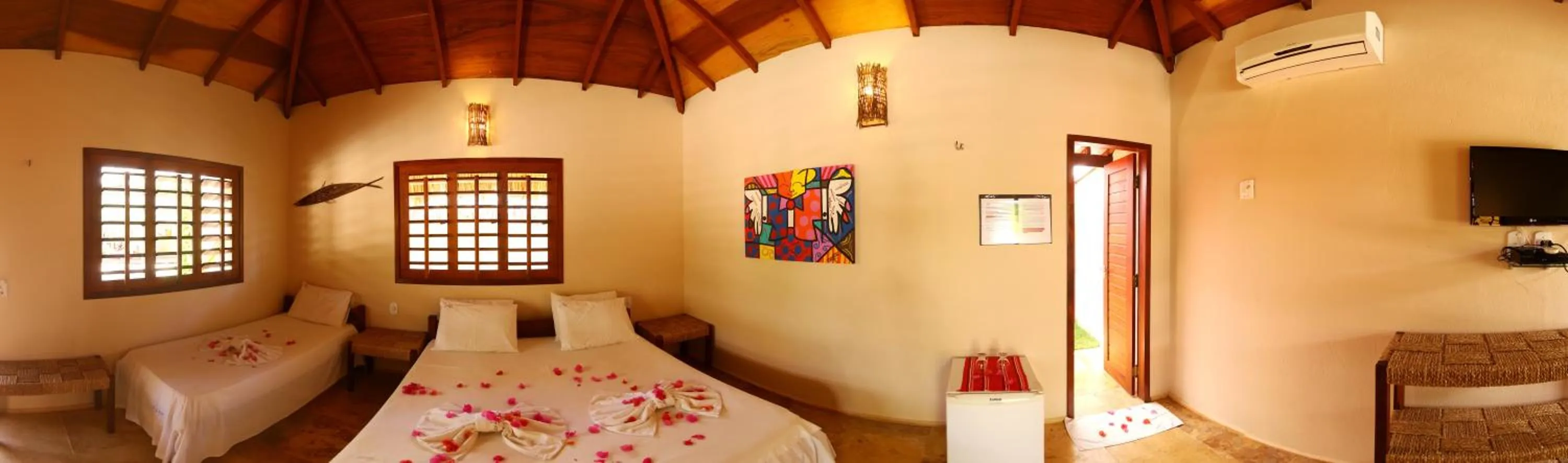 Bed in Pousada Vento do Kite