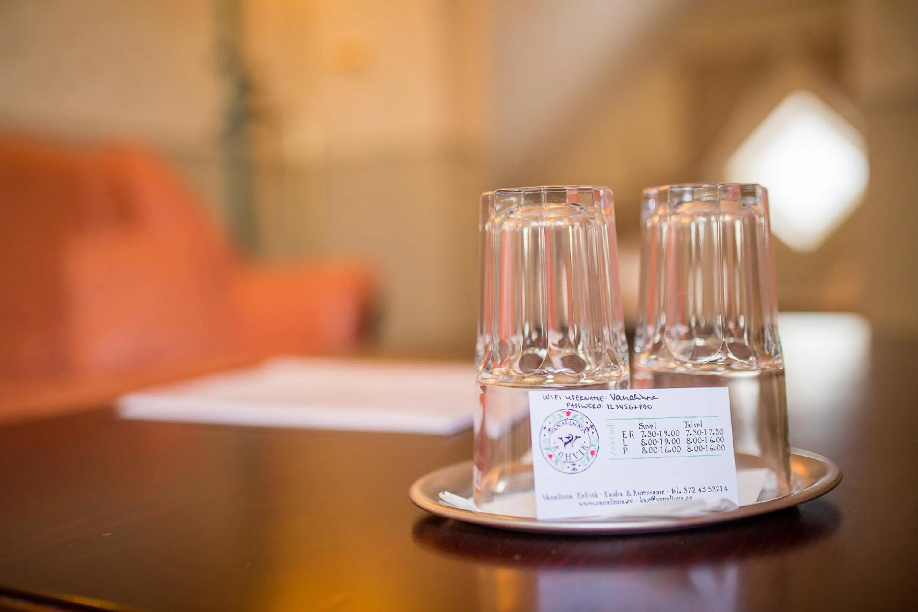 Food and drinks in Vanalinna Boutique Hotel