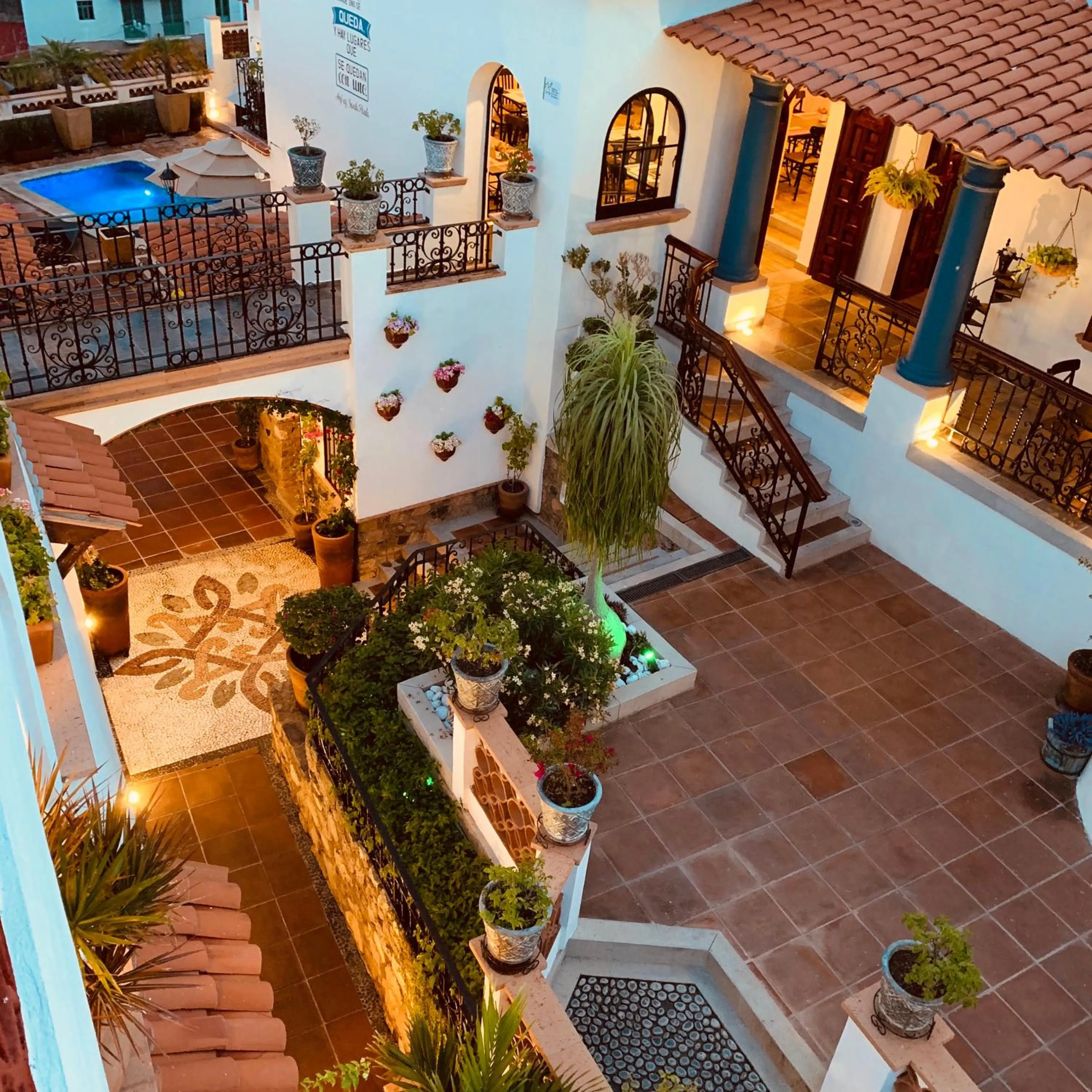 Patio in Hotel Santa Paula