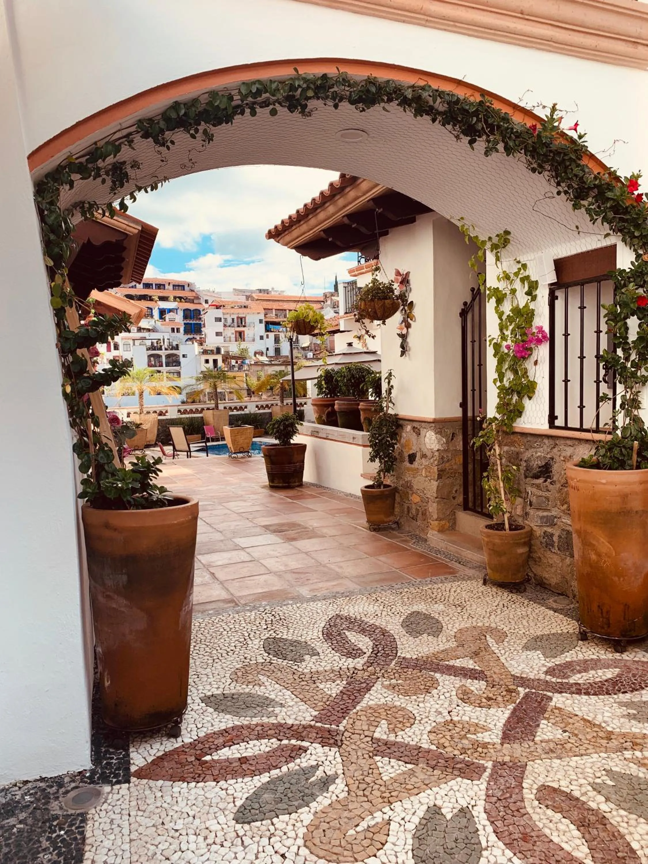 Patio in Hotel Santa Paula