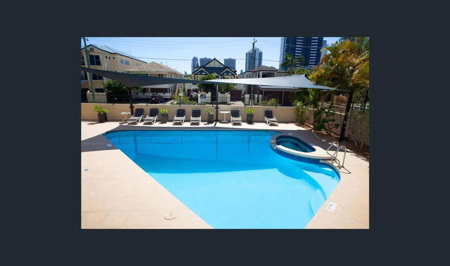 Swimming pool in Spectrum Holiday Apartments