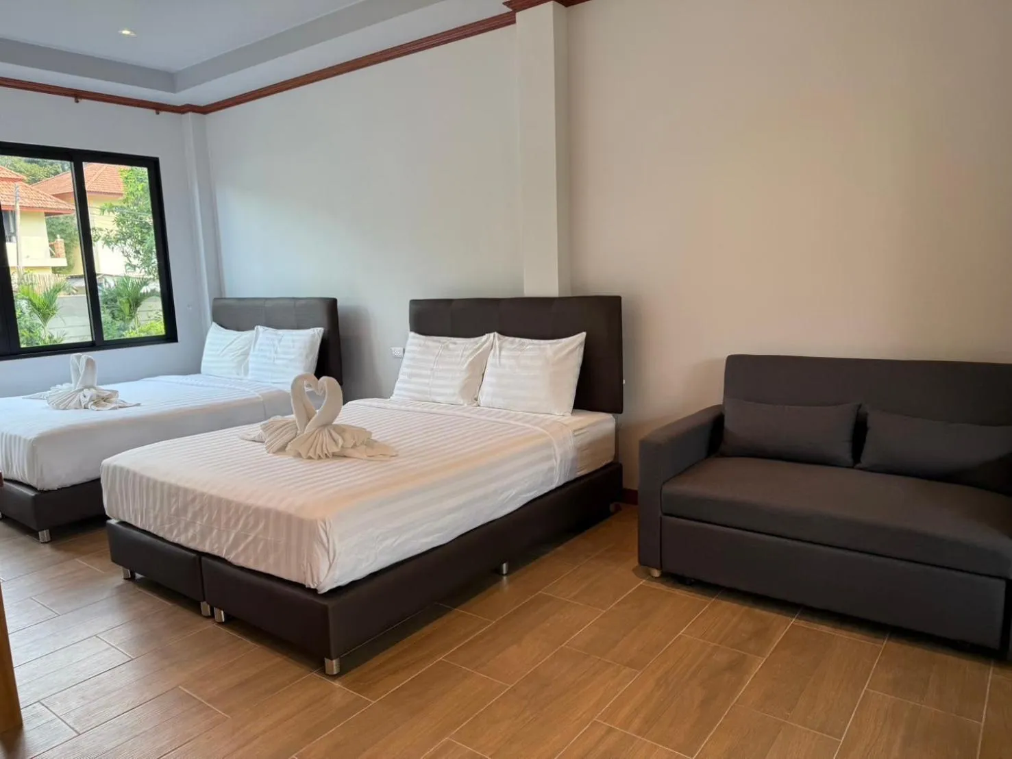 Bed in Nice Beach Resort Koh Pha-ngan