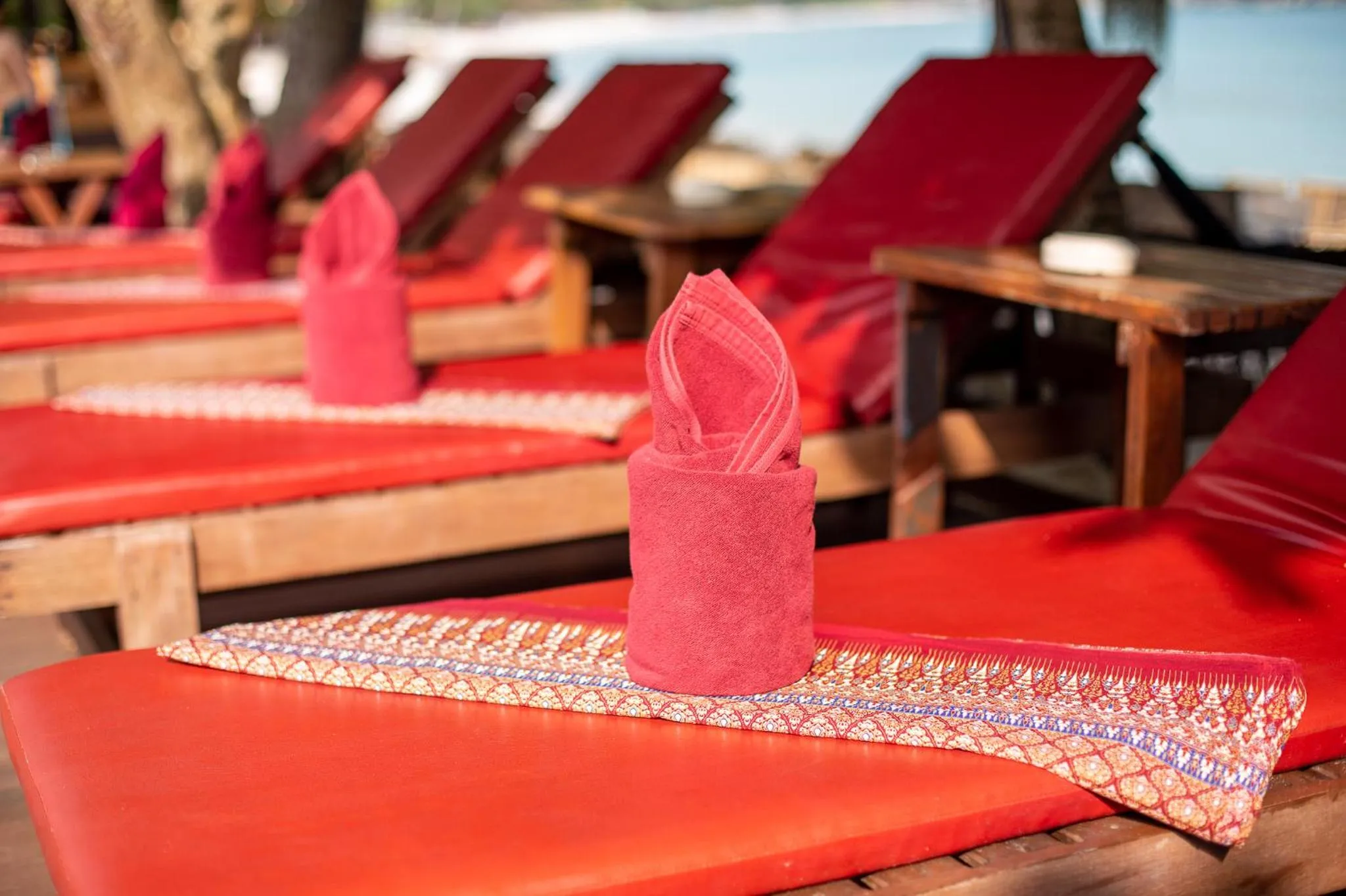 sunbed in Nice Beach Resort Koh Pha-ngan