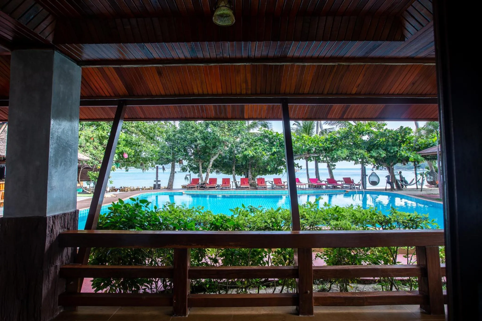 Pool view in Nice Beach Resort Koh Pha-ngan