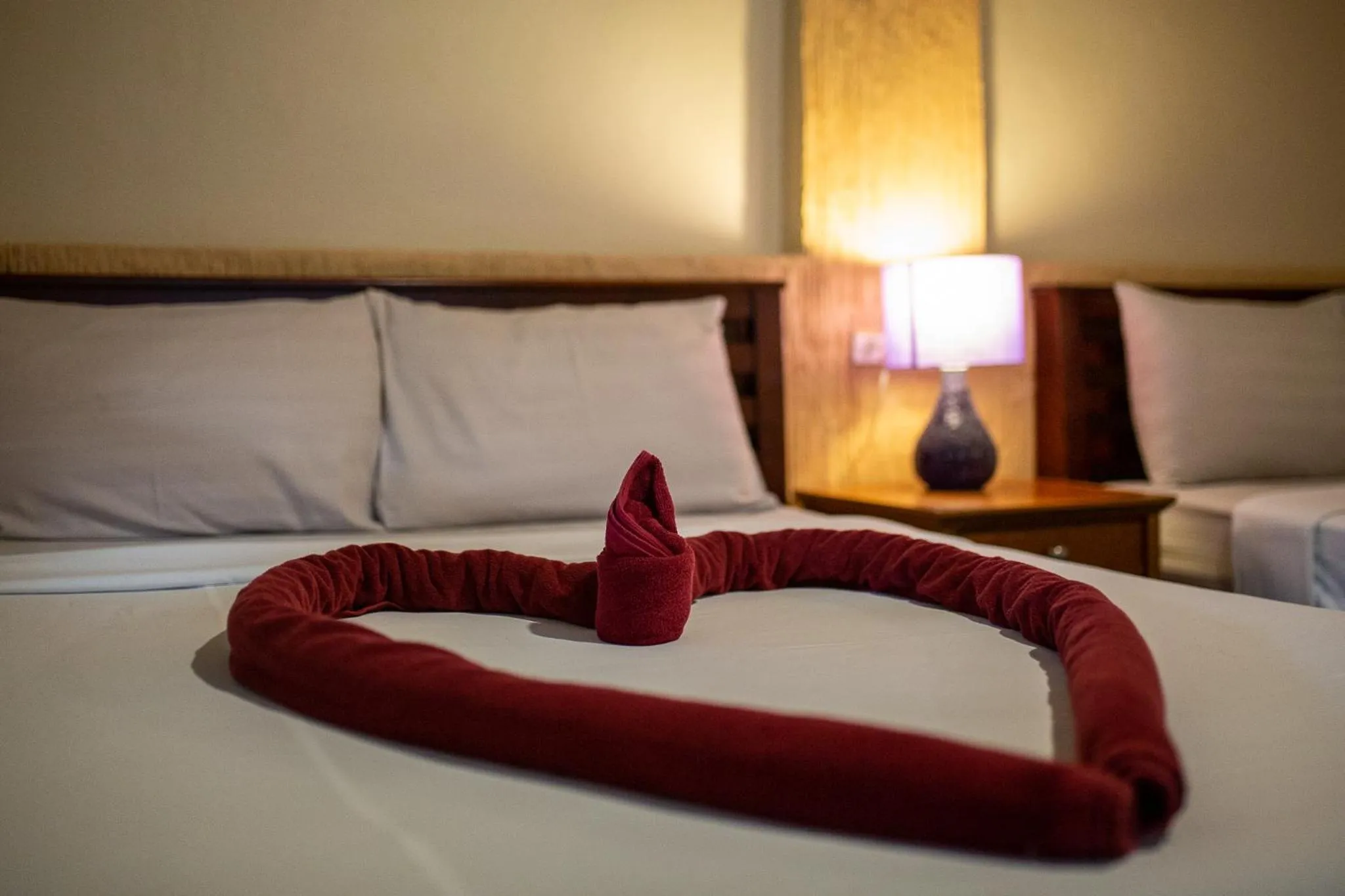 Bed in Nice Beach Resort Koh Pha-ngan