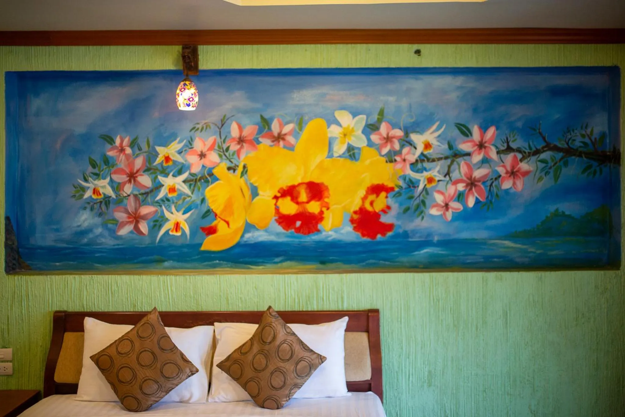 Bed in Nice Beach Resort Koh Pha-ngan